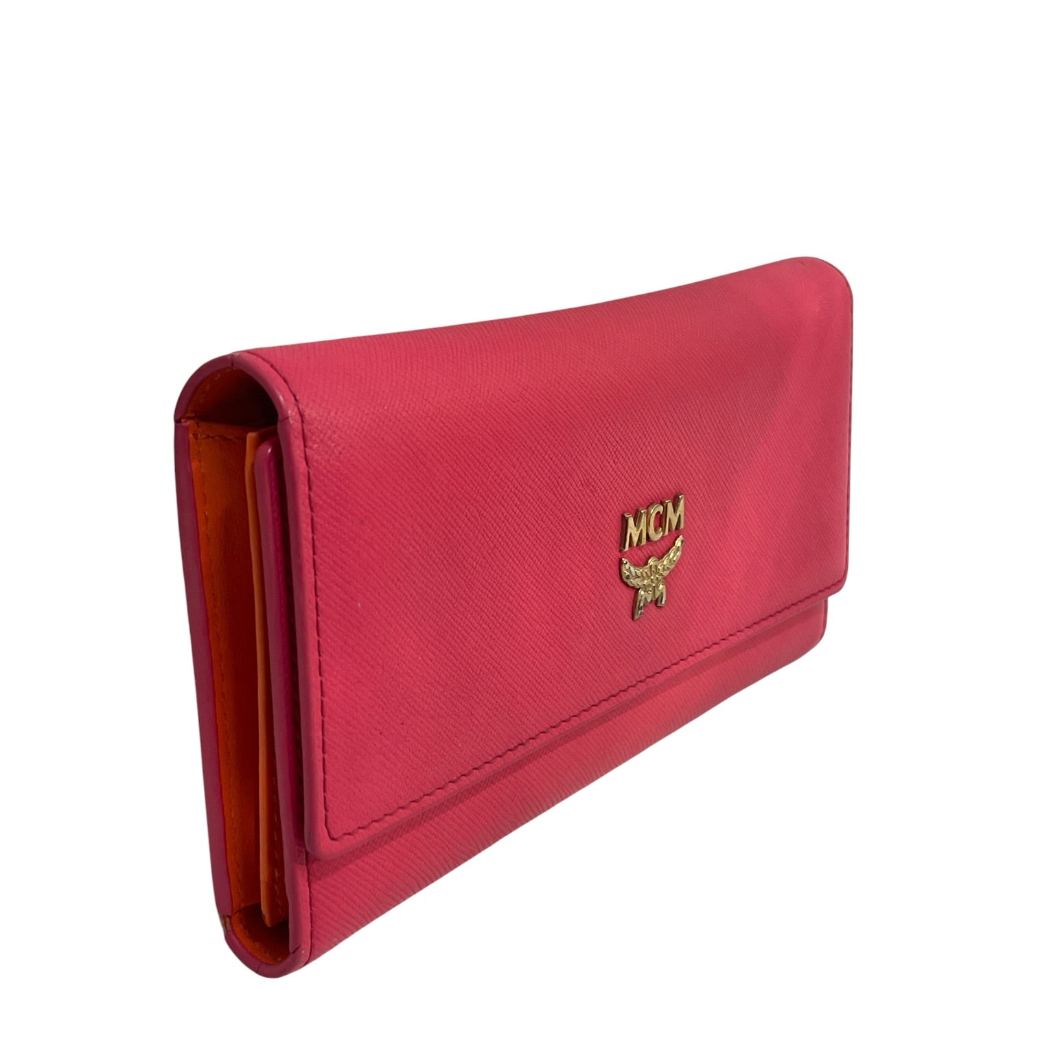 MCM/Long Wallet/Leather/PNK/L's/Gold-Tone MCM Logo view 3