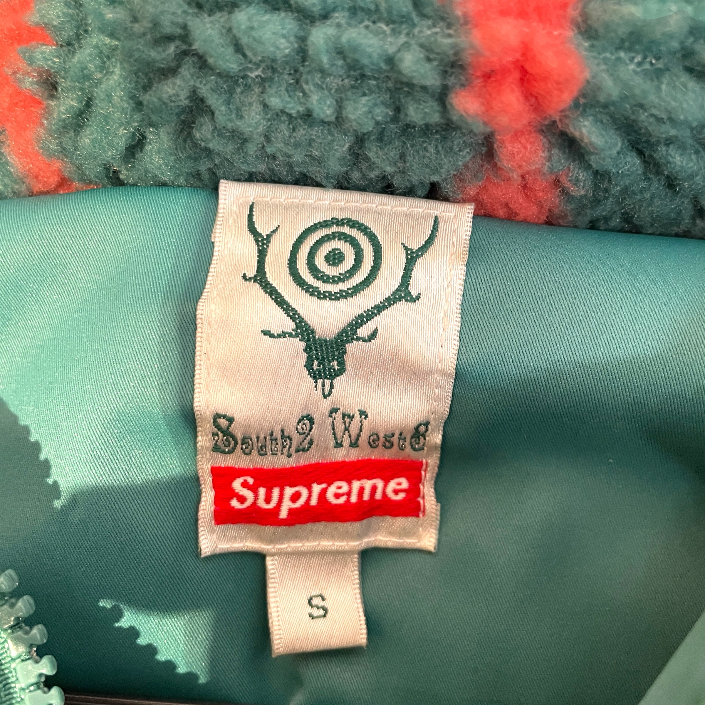 Supreme/South2 West8(S2W8)/Fleece Jkt/S/Cotton/GRN/All Over Print/ view 3