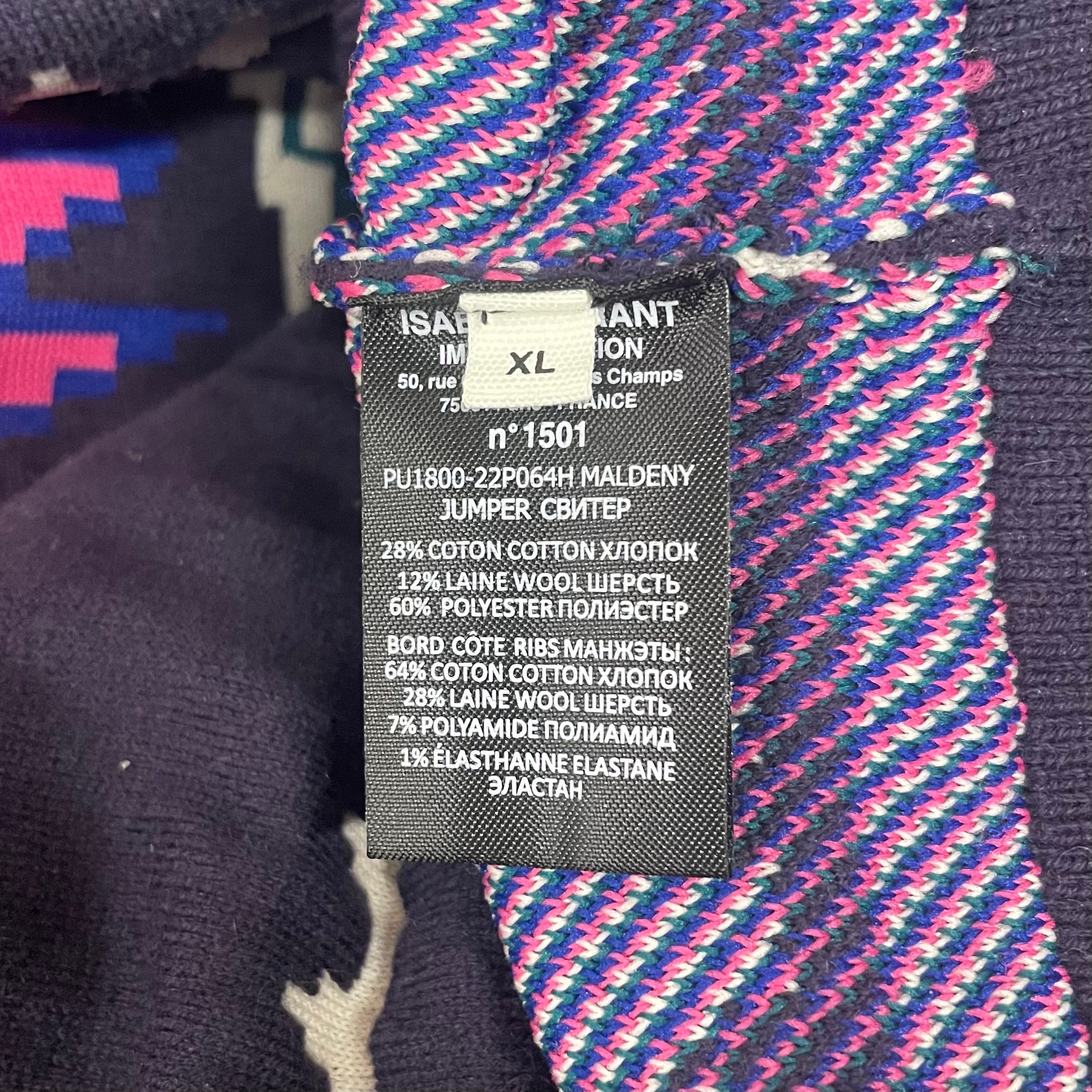 ISABEL MARANT/Heavy Sweater/XL/Cotton/PPL/JACQUARD MALDEN CREWNECK view 4