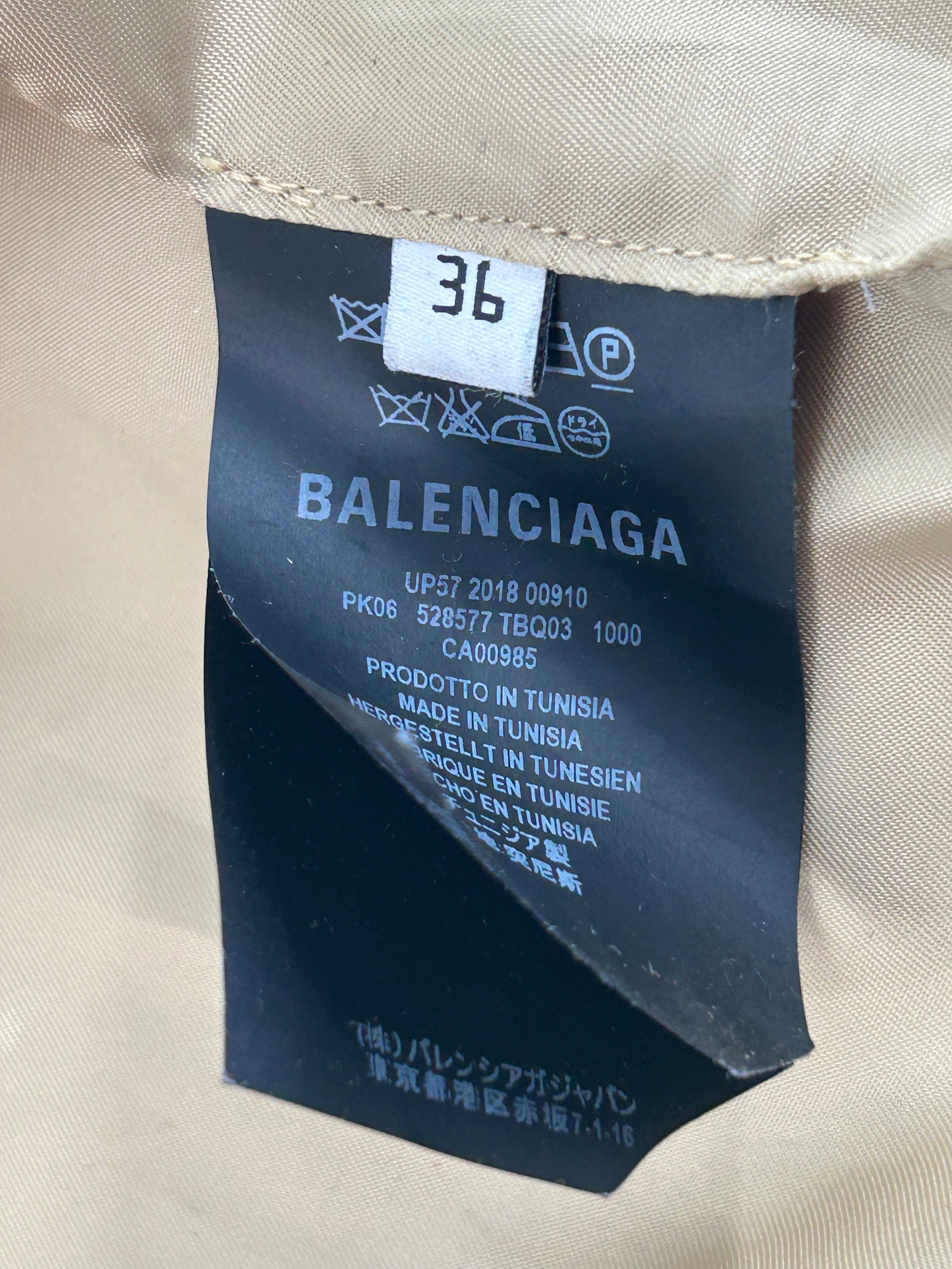 BALENCIAGA/Coat/36/Polyester/BEG/Tailored/ view 3