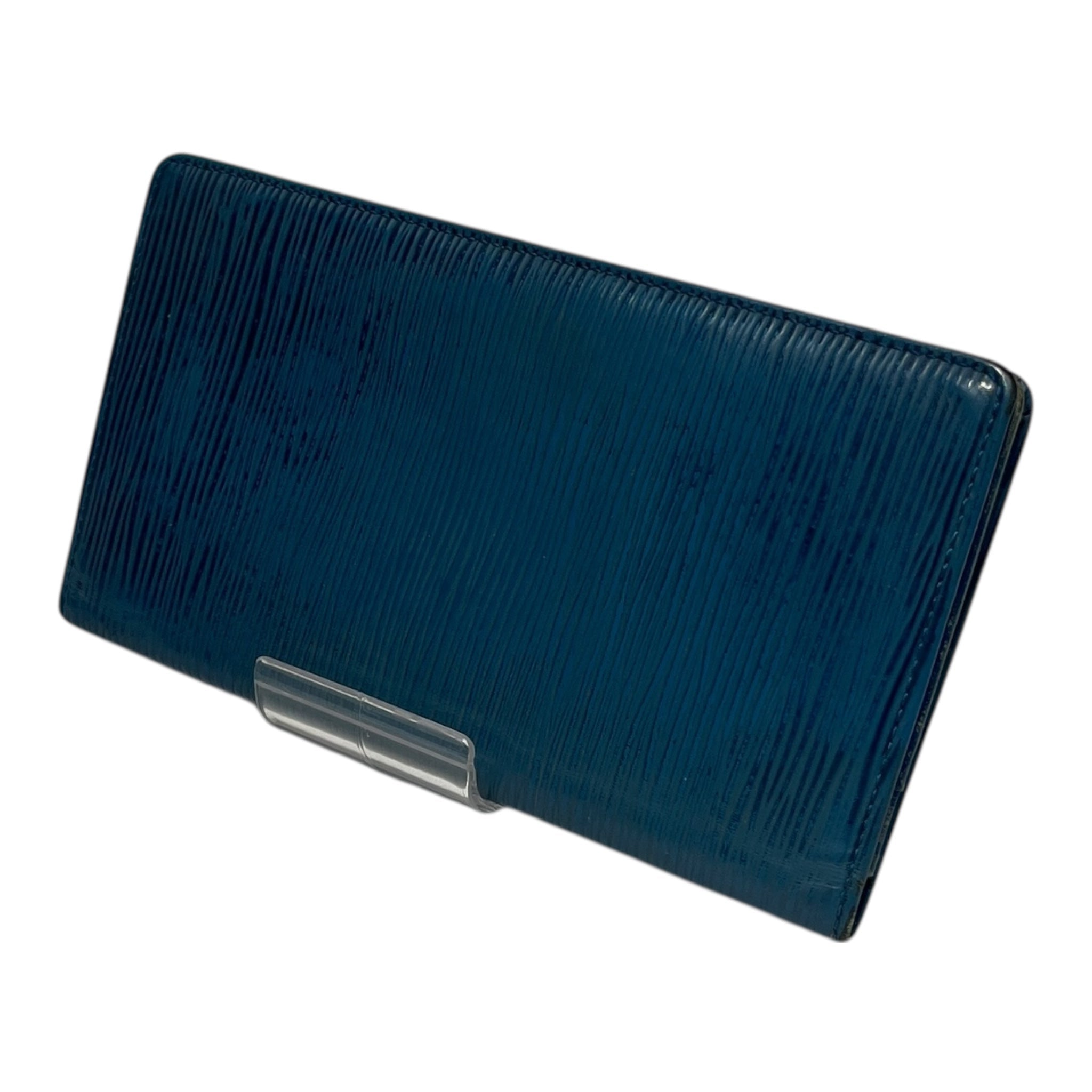 LOUIS VUITTON/Long Wallet/L/Leather/BLU/epi leather blue view 2