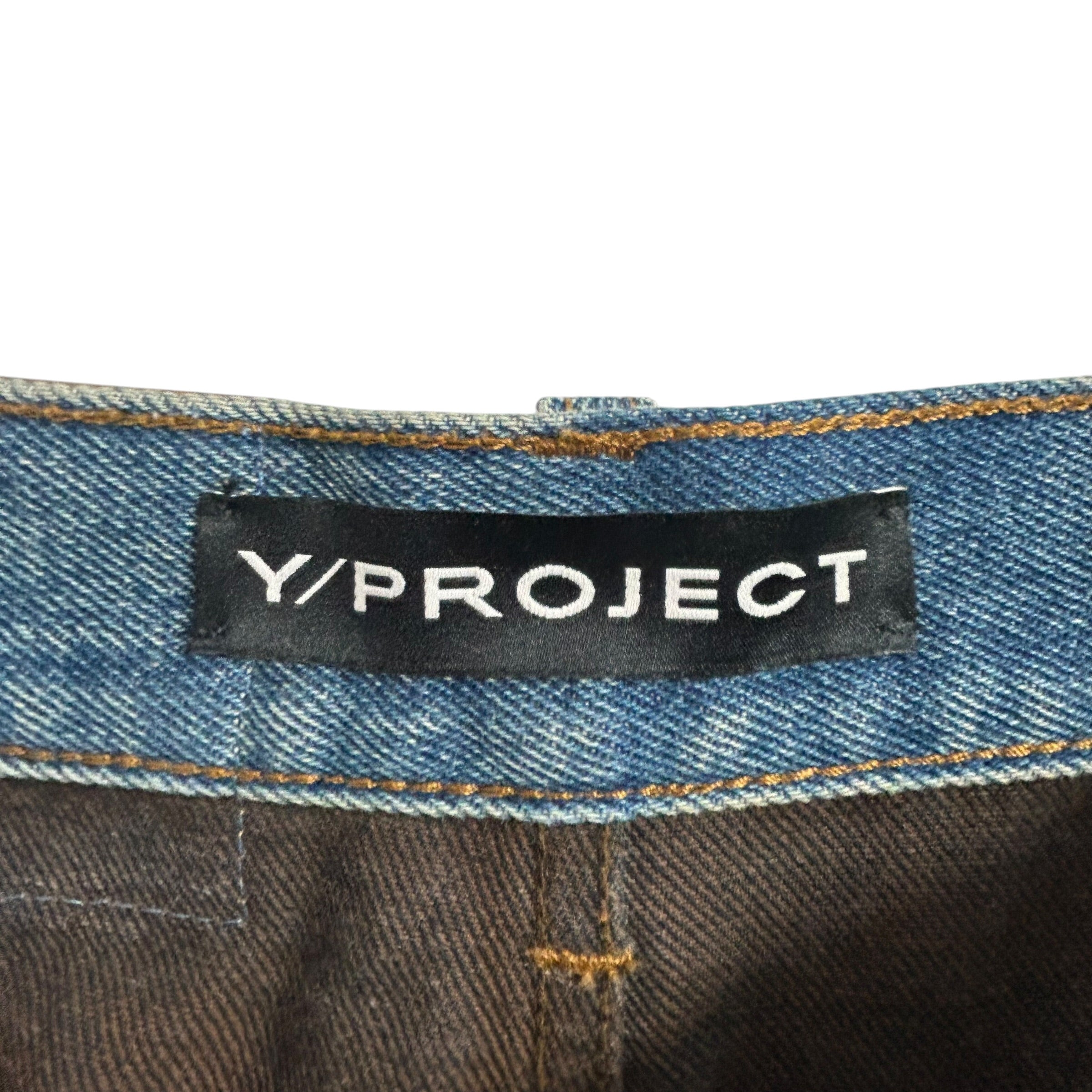 Y/PROJECT/Straight Pants/30/Denim/BLK/TWO TONE view 3