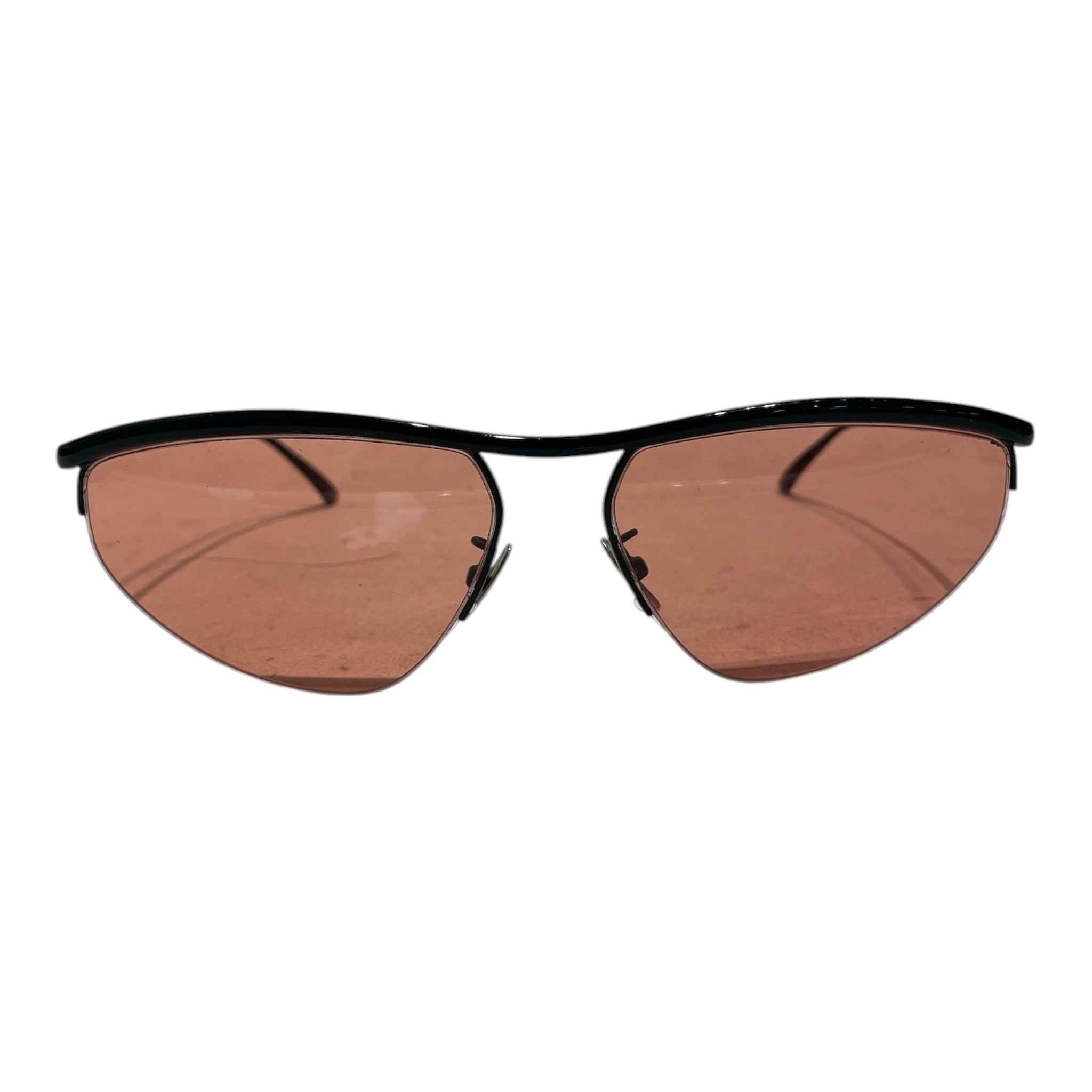 BOTTEGA VENETA/Sunglasses/Titanium/BLK/oval panthos view 1