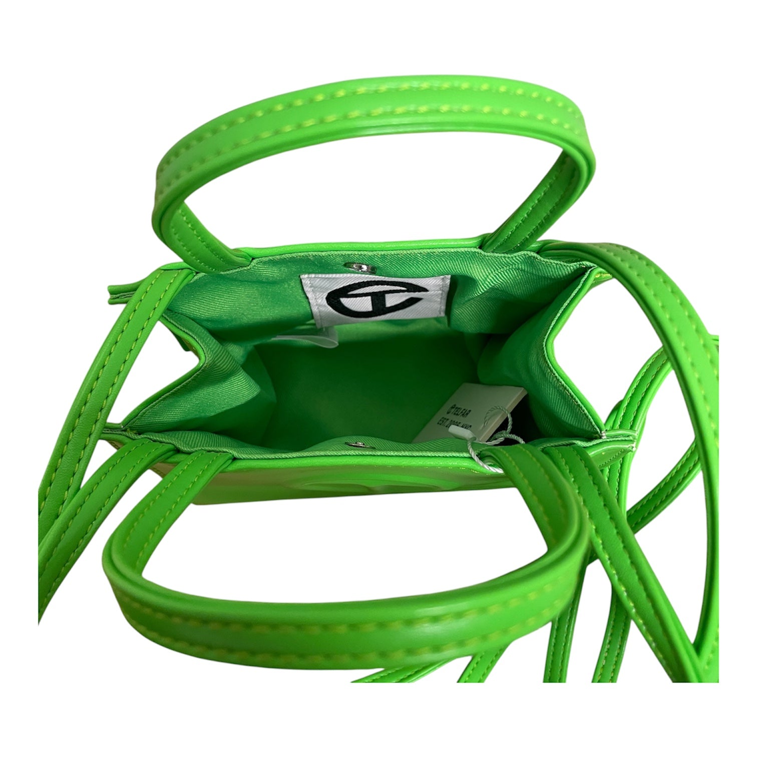 Telfar/Hand Bag/Leather/GRN/NEON GREEN MICRO TOTE view 2