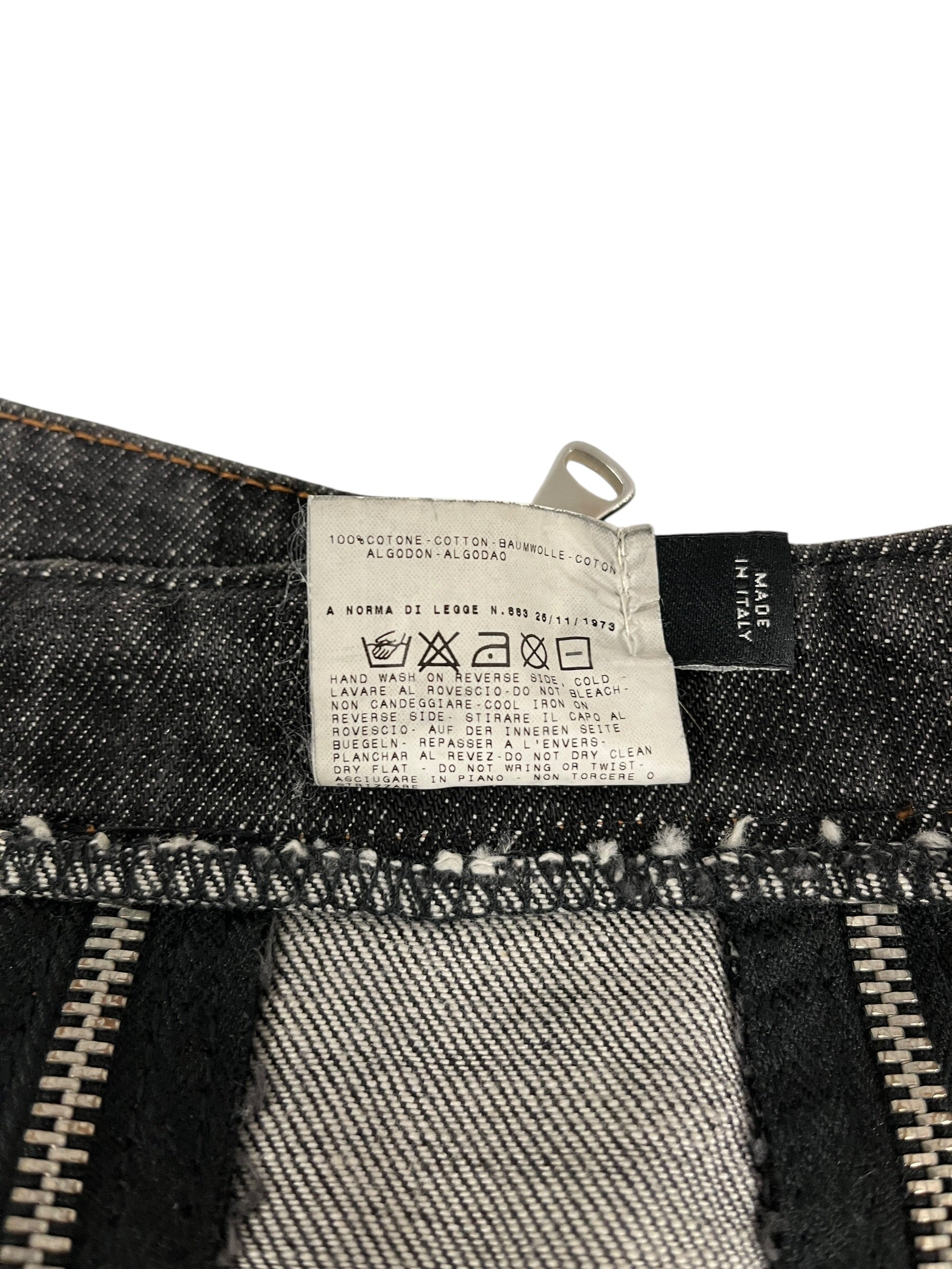 DOLCE&GABBANA/Skirt/28/Denim/BLK/Mini Length/Vintage D&G Multi Zip Mini view 4