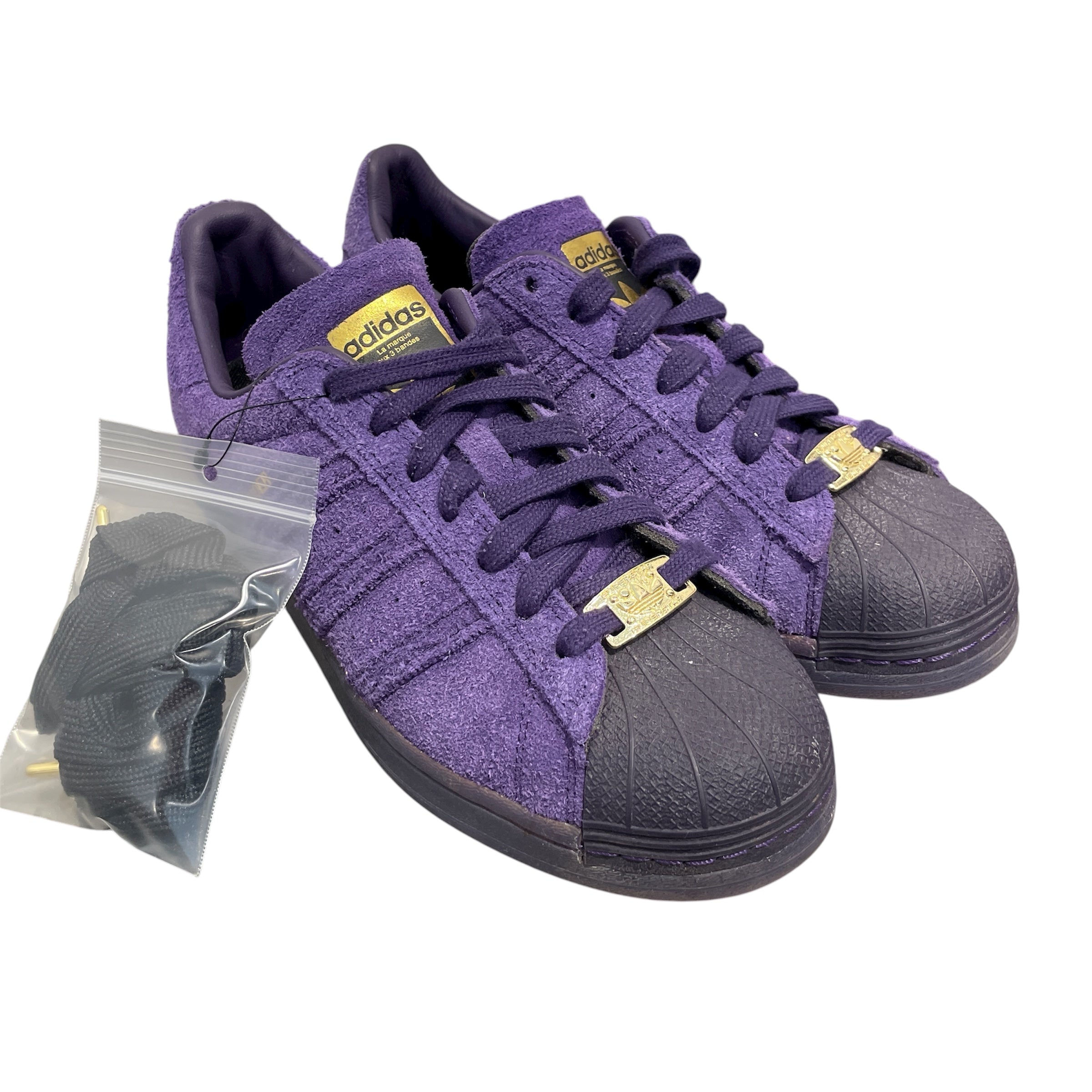adidas/Low-Sneakers/US 8/Suede/PPL/adidas x kader superstar adv view 1
