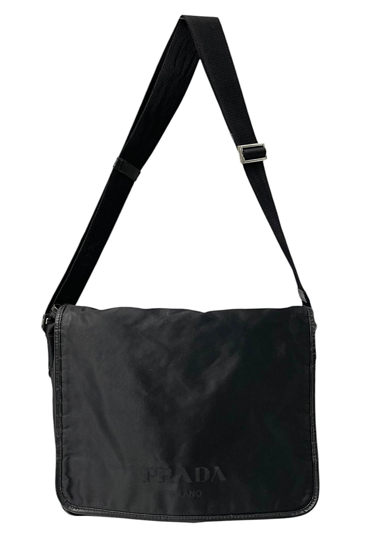 PRADA/Cross Body Bag/Nylon/BLK/CLIP BUCKLE view 1