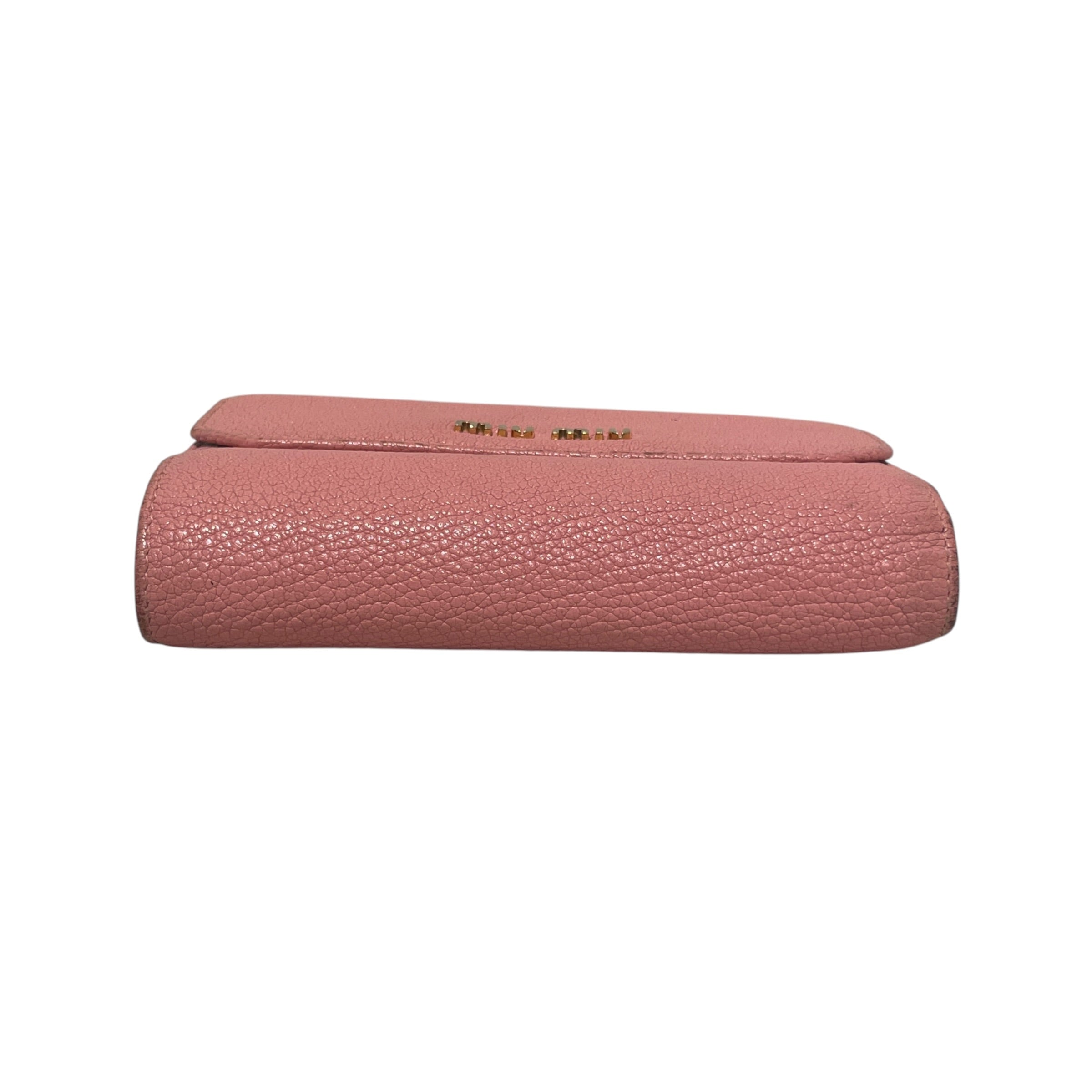 MIU MIU/Trifold Wallet/Leather/PNK/L's/Madras Tri Compact view 3