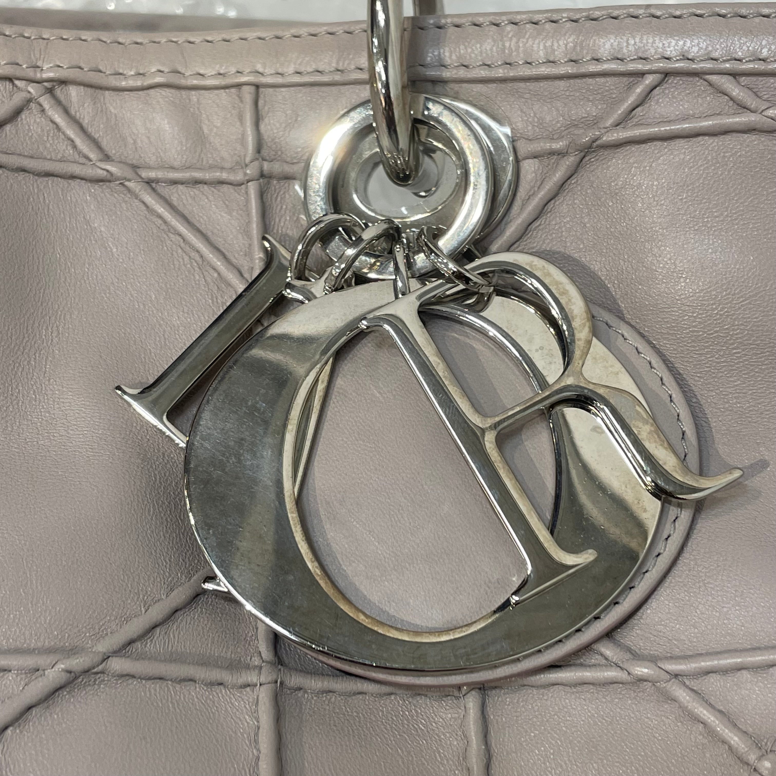 Christian Dior/Hand Bag/Leather/GRY/granville tote view 6