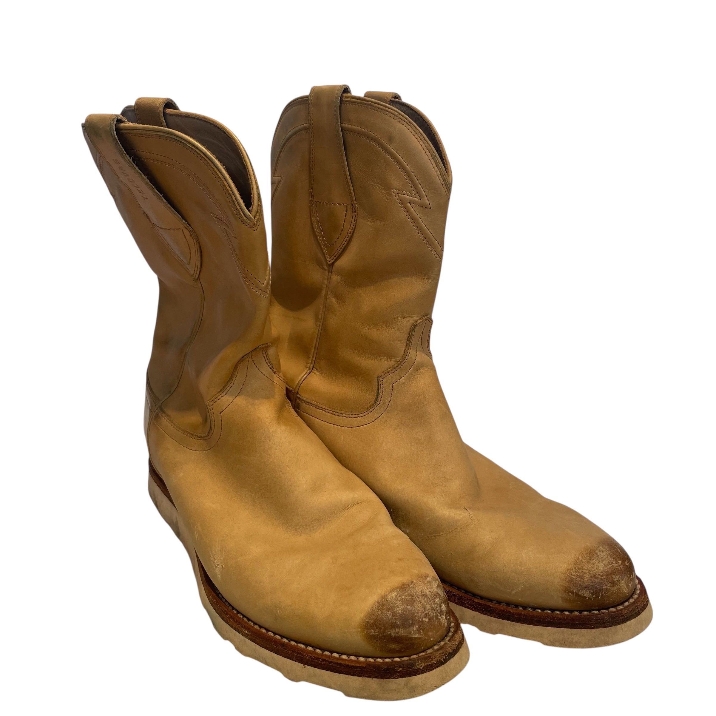 TECOVAS/Cowboy Boots/US 11.5/Leather/BRW/8 Hole/brwn boots view 1