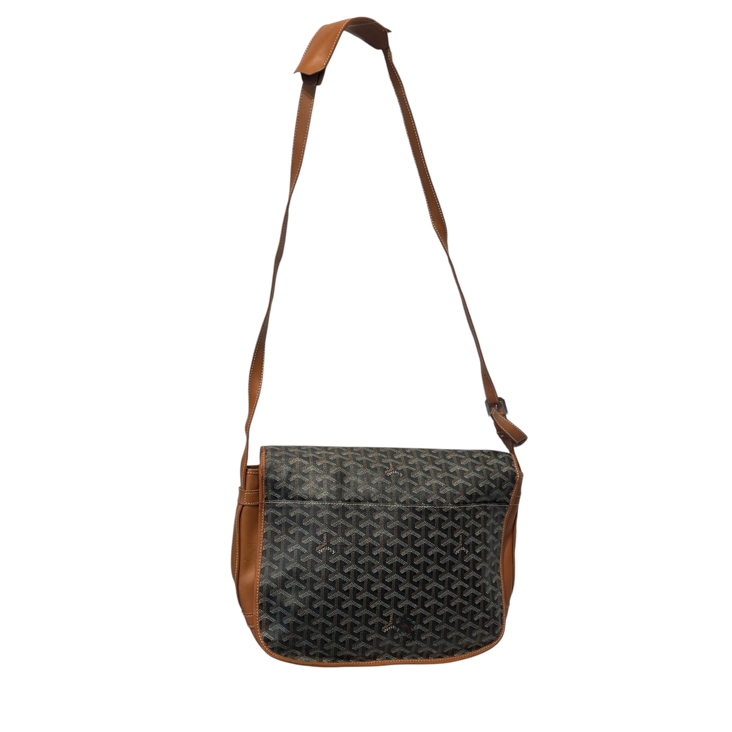 GOYARD/Cross Body Bag/All Over Print/Leather/BLK/belvedere pm messenger/brown view 5