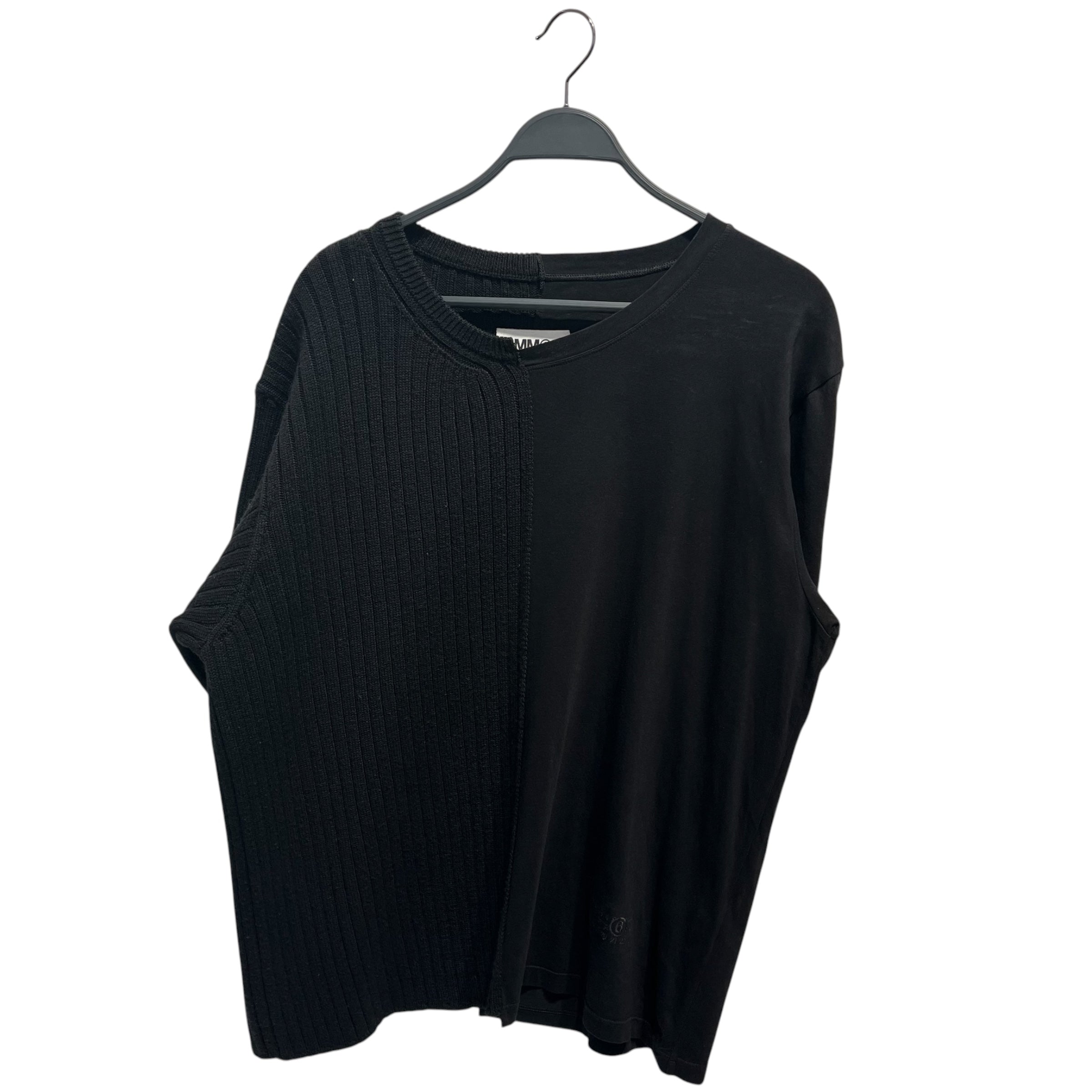 MM6/Shirt/M/Border/Cotton/BLK/SPLIT SHIRT / STRIPE / BLACK view 1