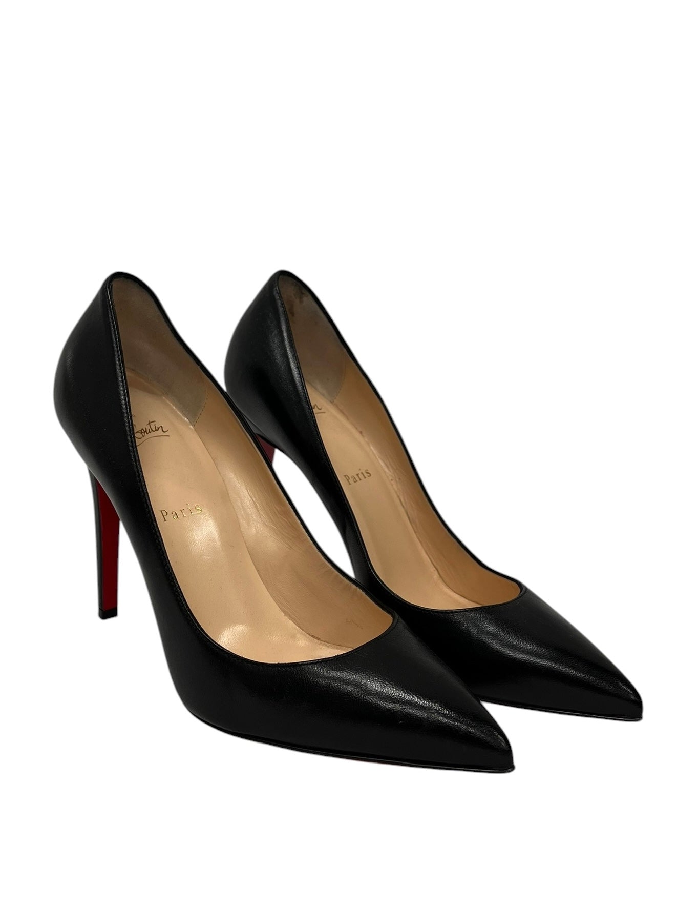 Christian Louboutin/Heels/US 8.5/Leather/BLK/V-Tip/kate 100 nappa leather view 1