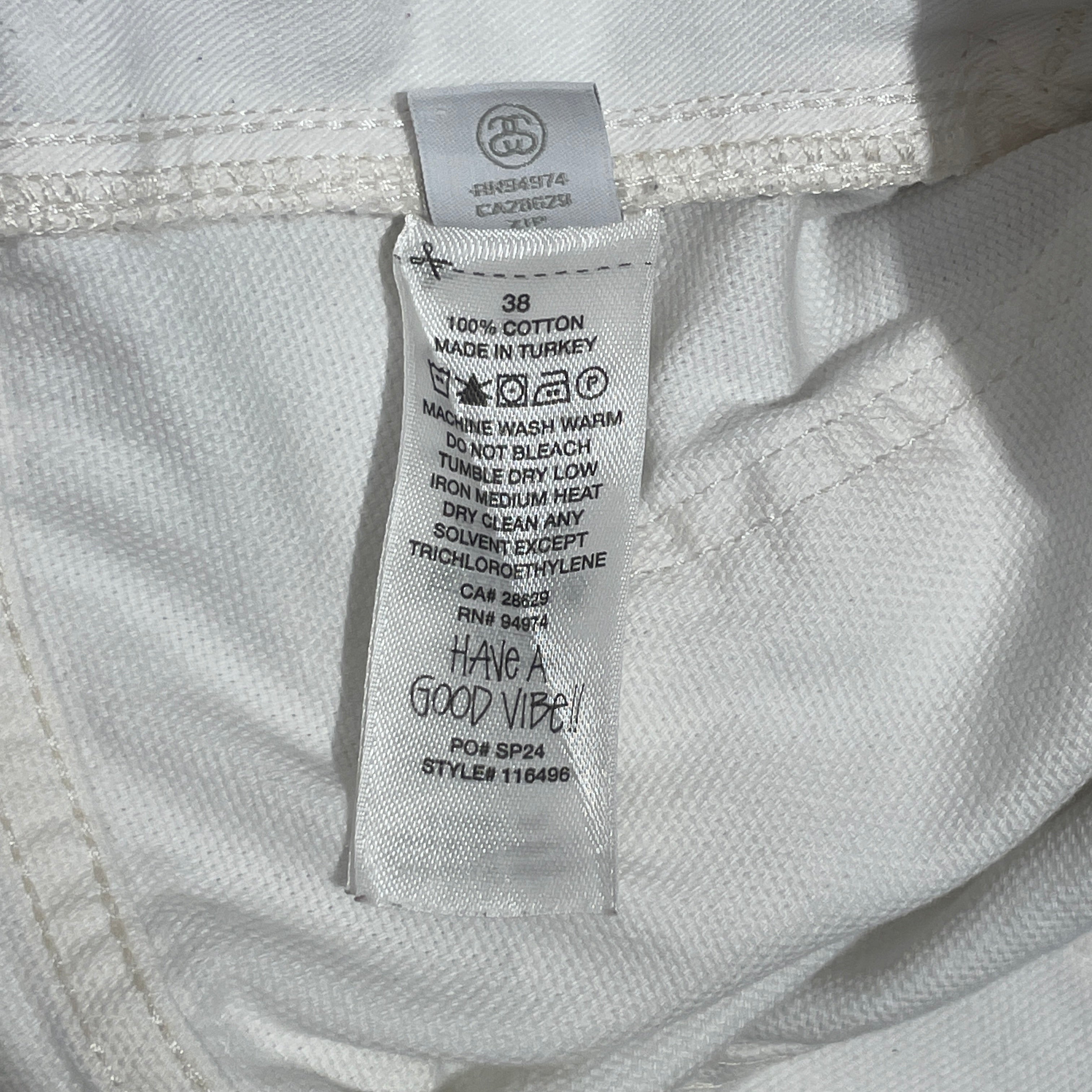 STUSSY/Straight Pants/38/Acrylic/WHT/ view 4