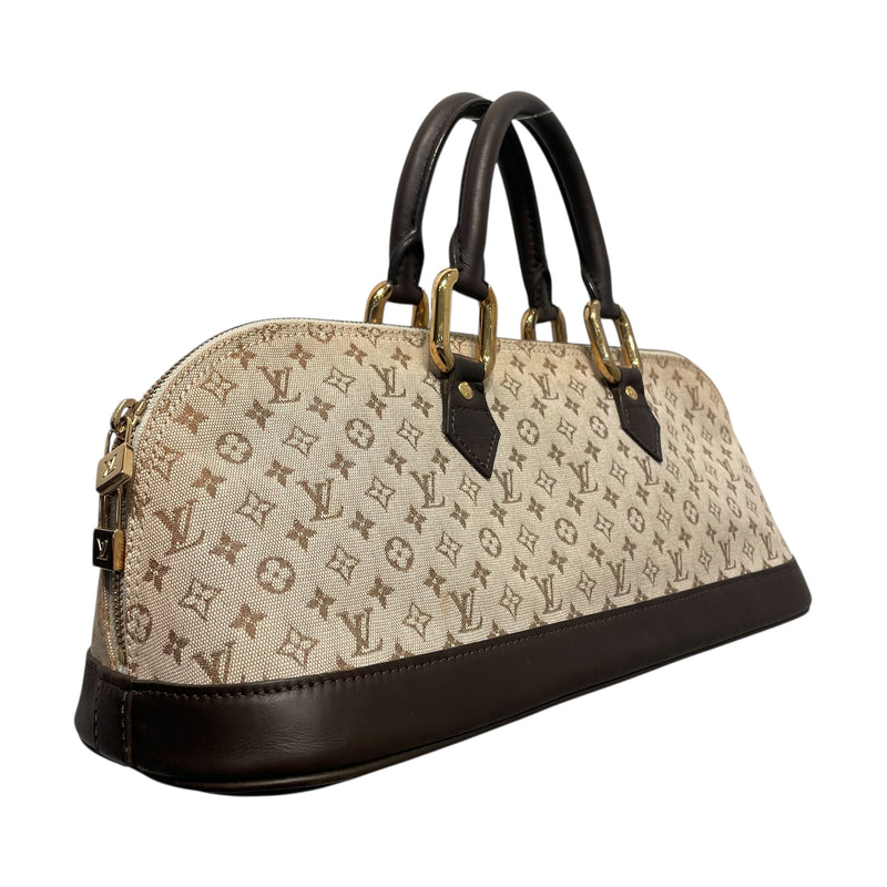 LOUIS VUITTON/Hand Bag/Beige/Cotton/Monogram/ALMA RON_MONOGRAM MINI/M92206