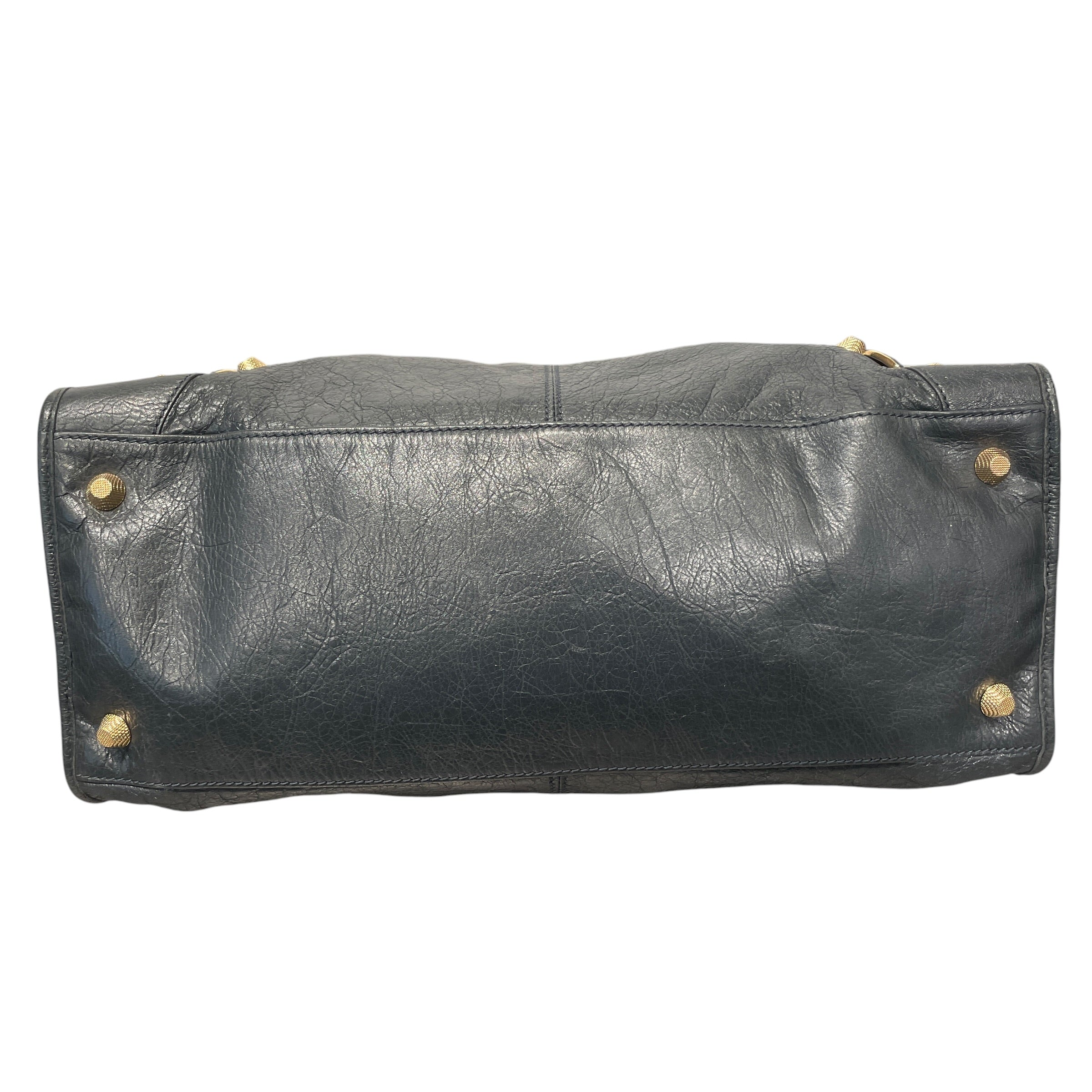 BALENCIAGA/Tote Bag/Leather/BLK/VINTAGE GOLD HARDWARE WORK BAG view 3