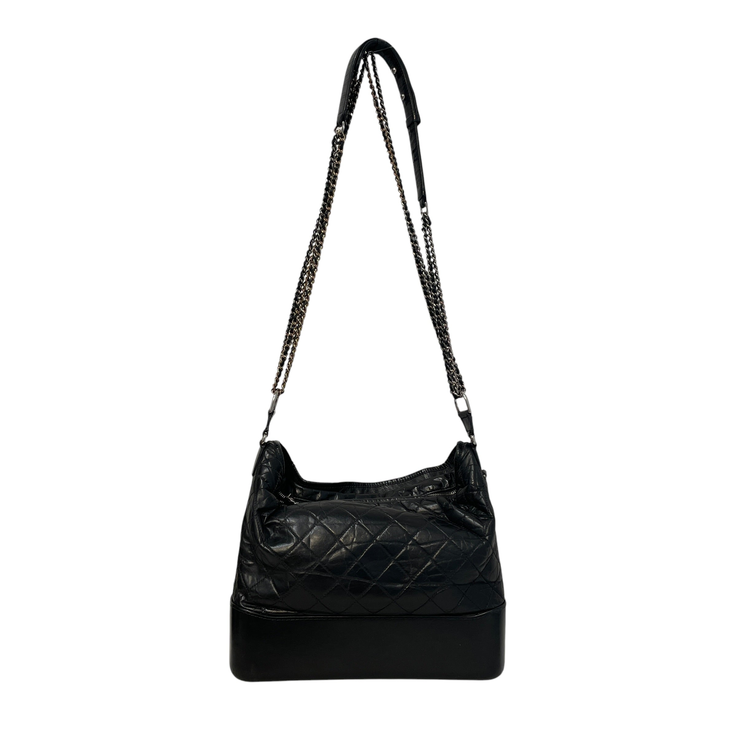 CHANEL/Hand Bag/Leather/BLK/Gabrielle Hobo view 1