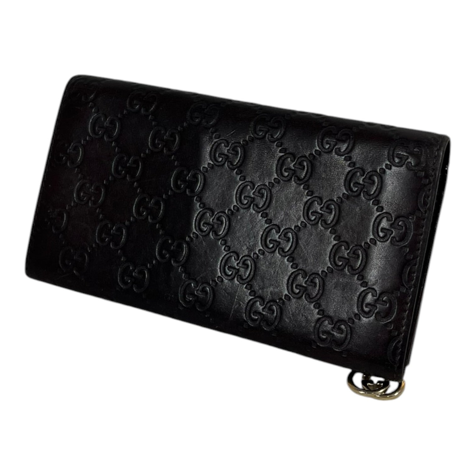 GUCCI/Bifold Wallet/Monogram/Leather/BRW/GUCCISSIMA W/ GG CHAIN view 2