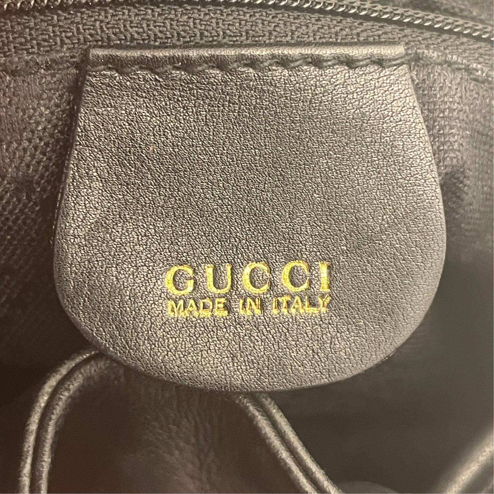 GUCCI/Backpack/S/Leather/BLK/GUCCI BAMBOO LEATHER view 1