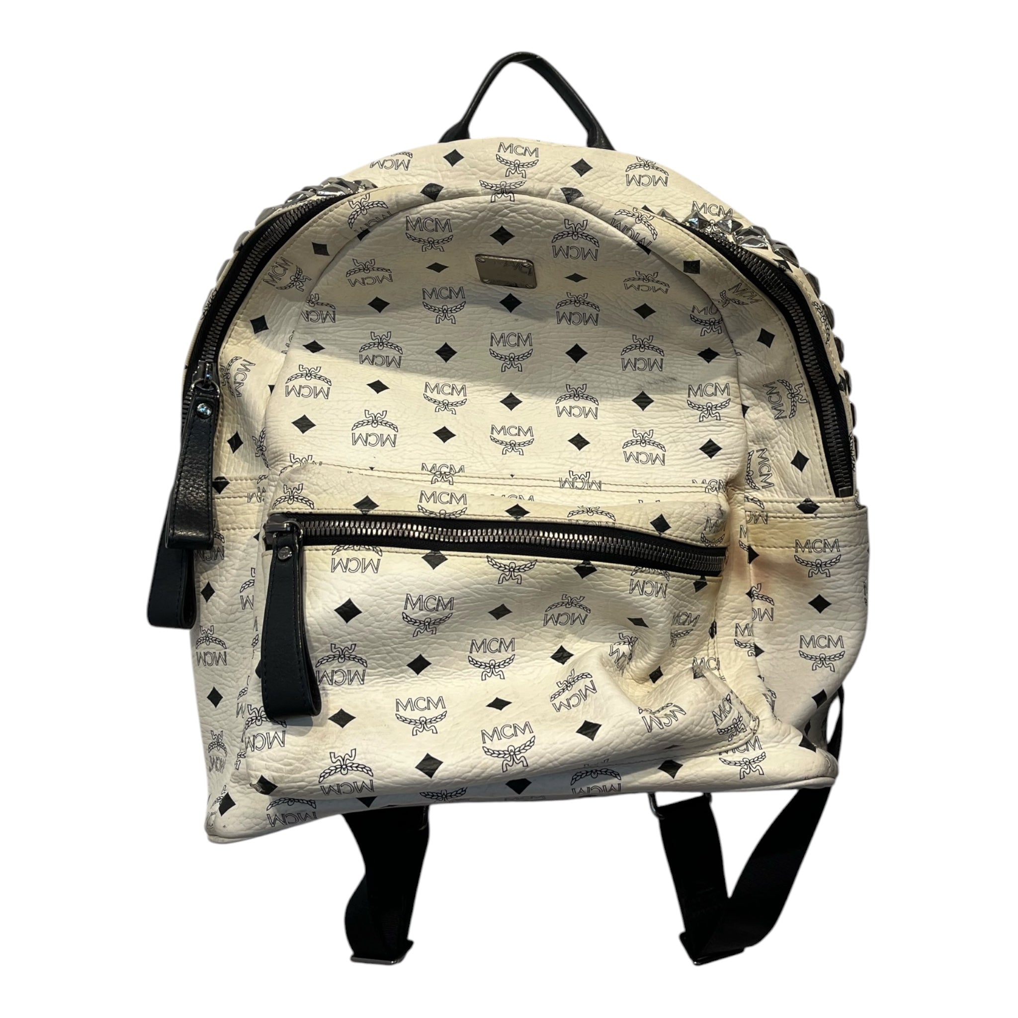 MCM/Backpack/Monogram/Leather/WHT/Stark Visetos Backpack (WHT) view 1
