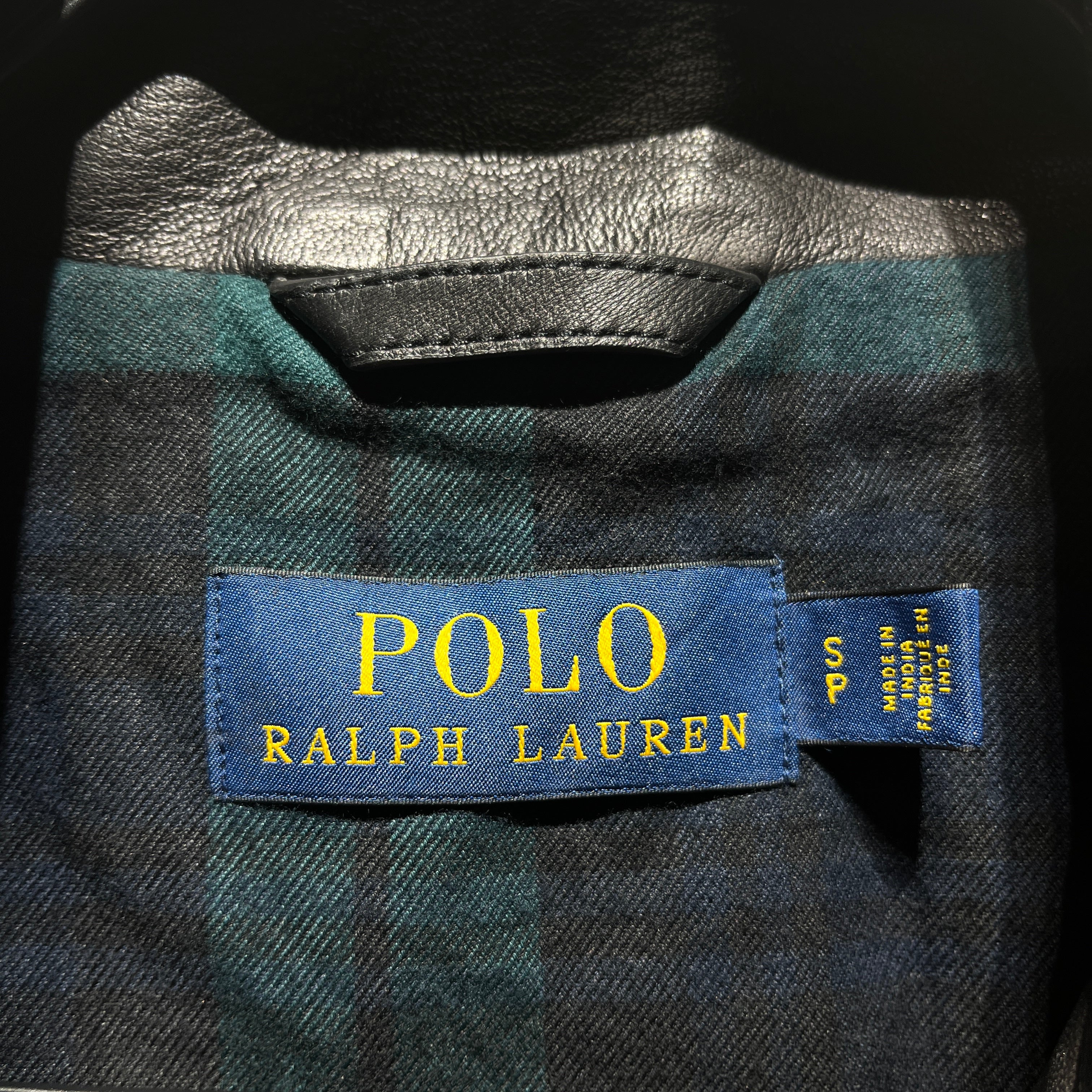 POLO RALPH LAUREN/Leather Jkt/S/Lambskin/BLK/LAMBSKIN FULL ZIP view 4