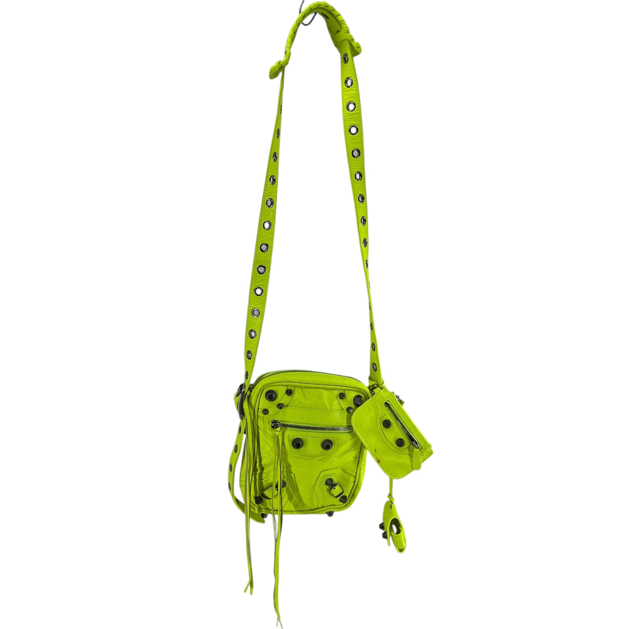 BALENCIAGA/Cross Body Bag/Leather/GRN/CITY CROSSBODY WALLET AIRPOD view 1