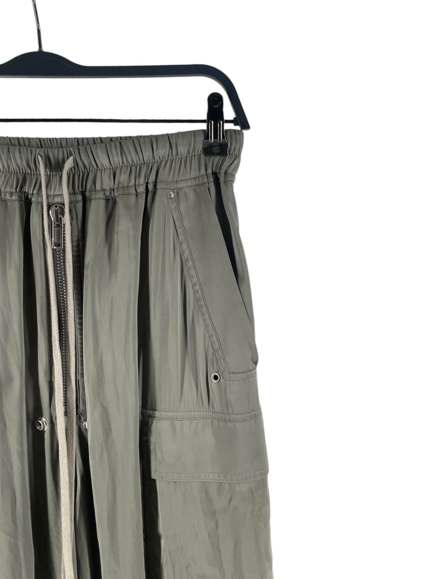 Rick Owens/Bottoms/4/GRN/RICK OWENS SATIN CARGOS SZ4 view 3