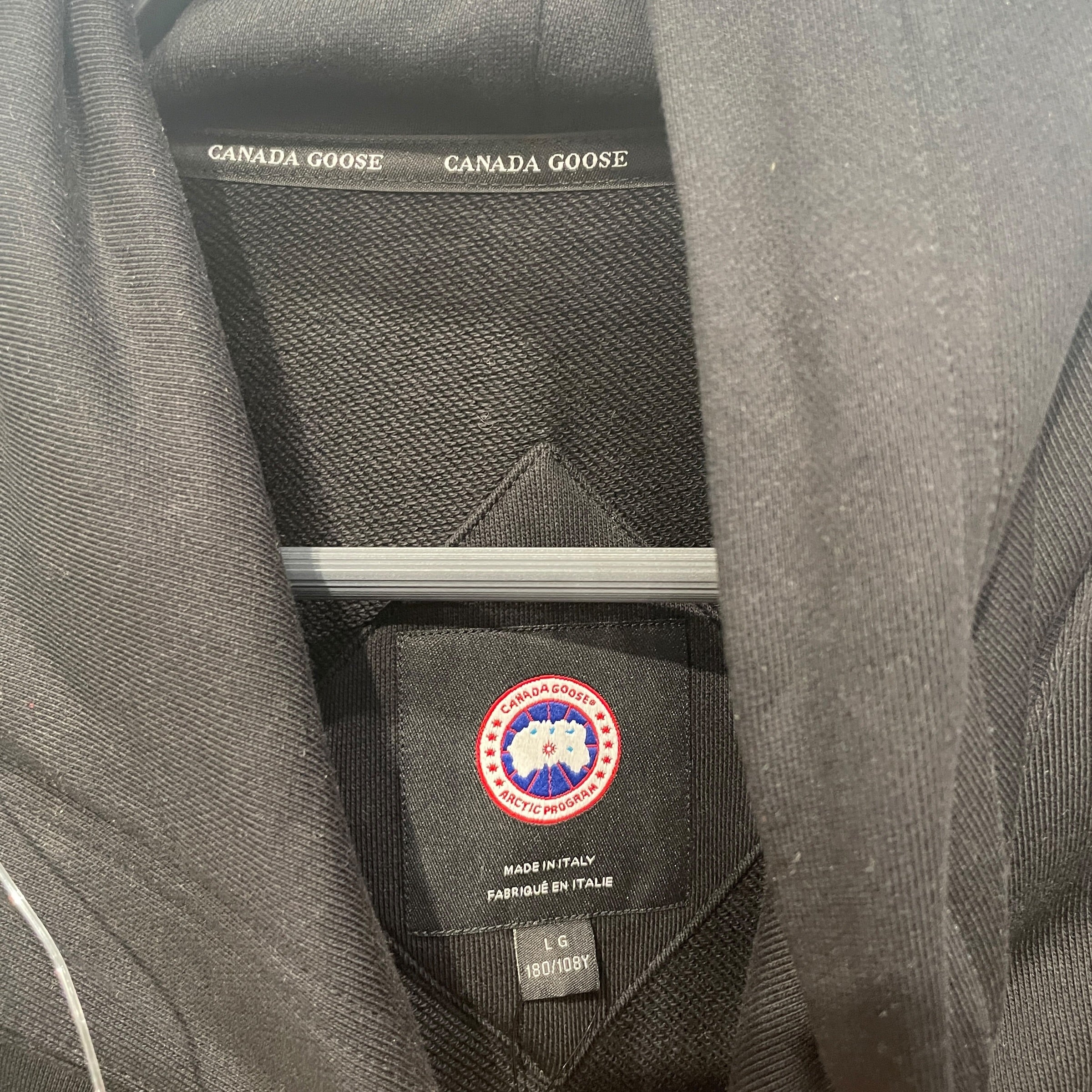 CANADA GOOSE/Hoodie/L/Cotton/BLK/PROTECT POLAR BEARS view 4