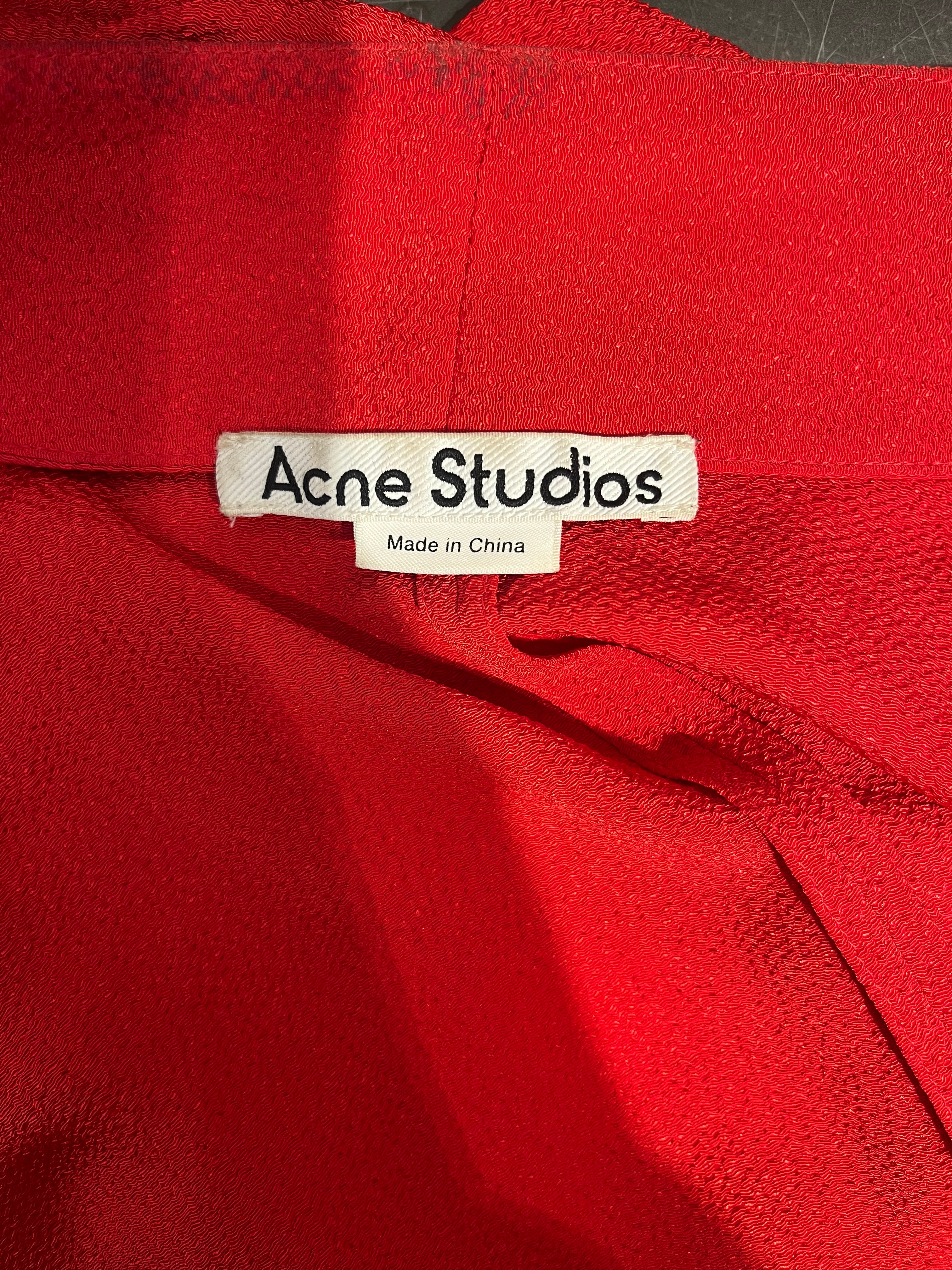 Acne Studios/Shirt/46/Polyester/RED/WRAP AROUND SHIRT BB0506 view 3
