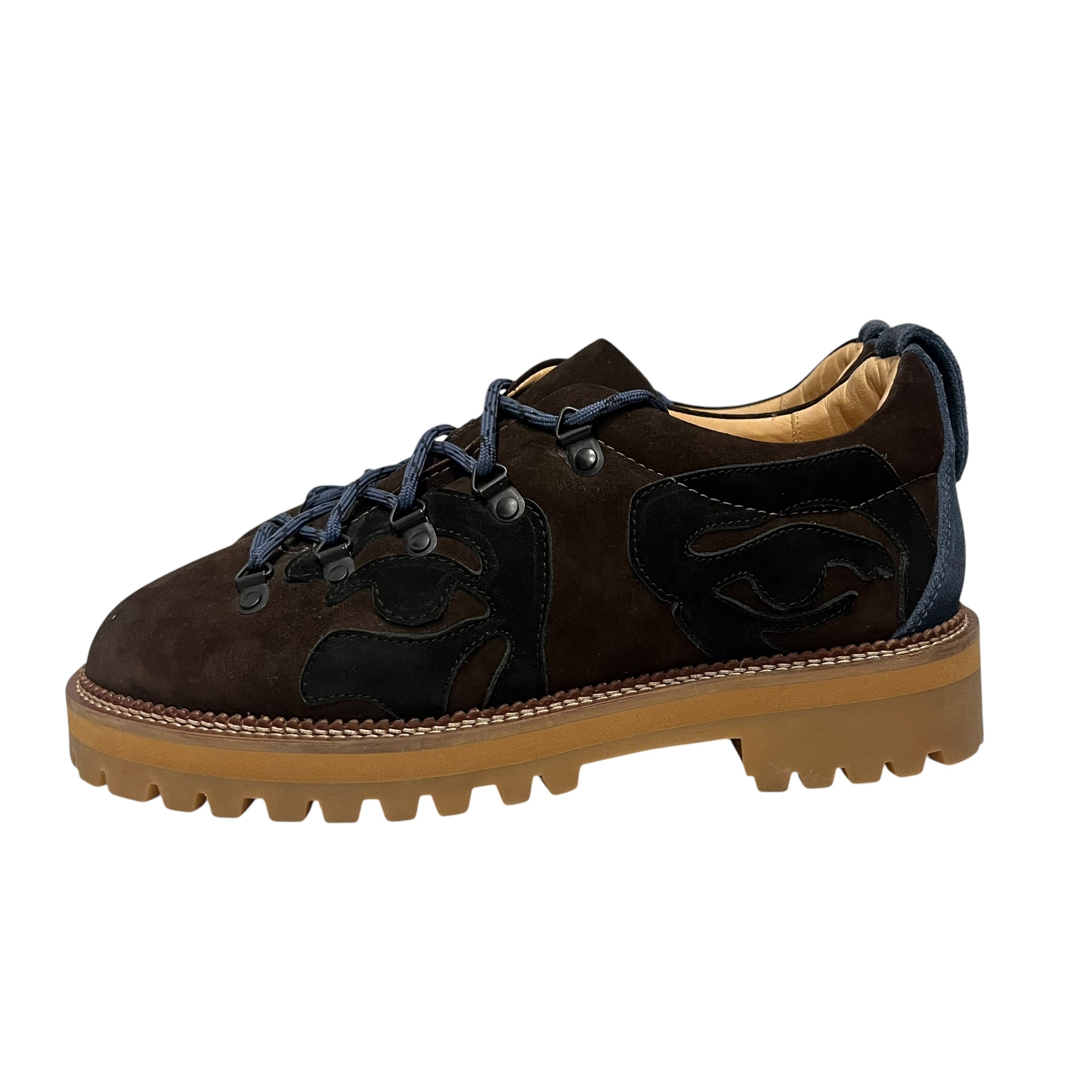 VIGA/KIDSUPER STUDIOS/Trekking Boots/US 10.5/Suede/BRW/eye cutout patchwork view 3