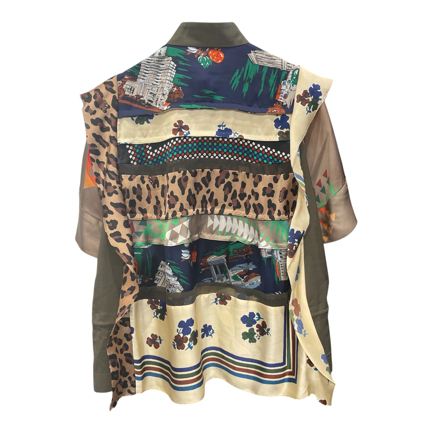 Sacai/SS Shirt/Polyester/MLT/All Over Print/MULTI PRINT/HALF BUTTON UP view 2