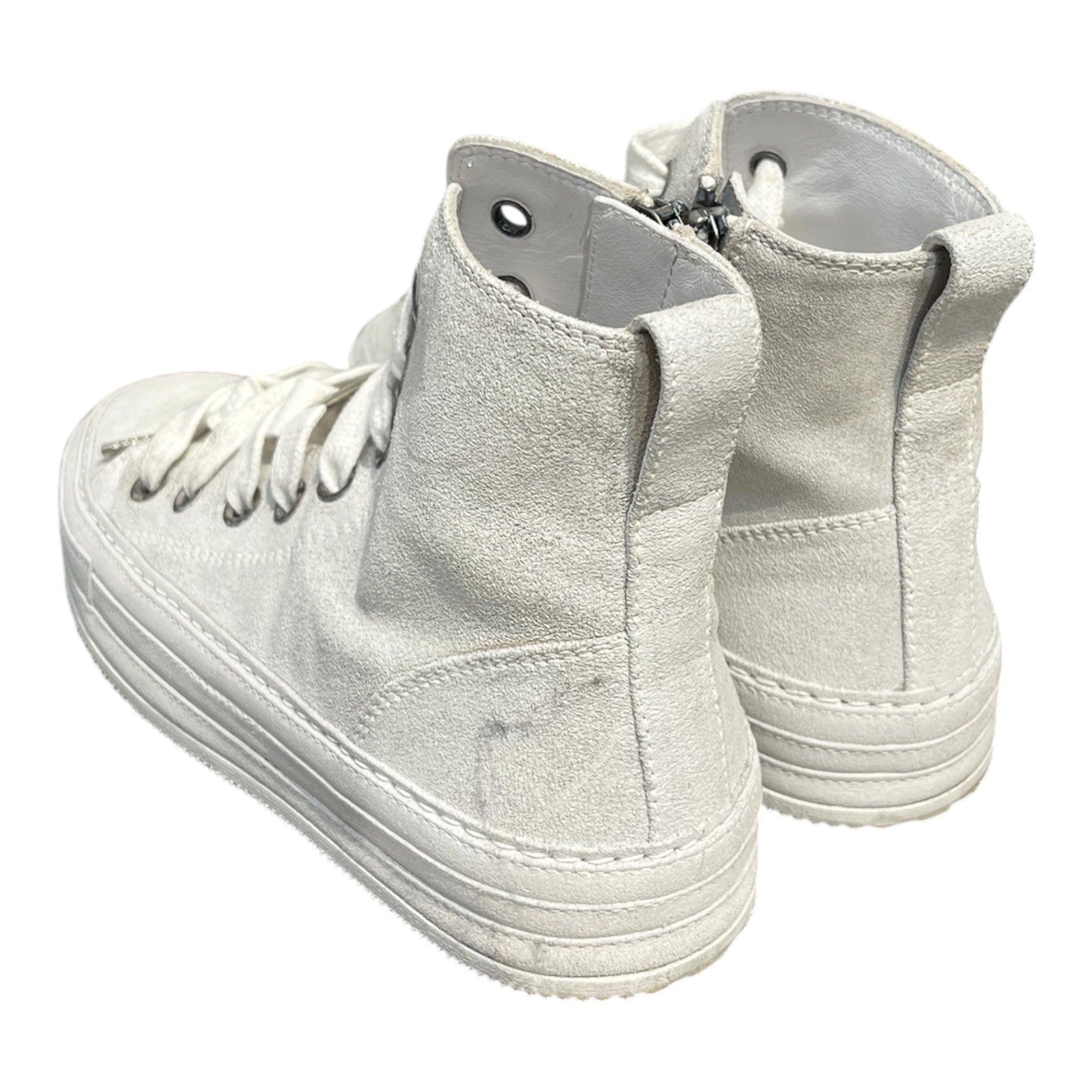 ANN DEMEULEMEESTER/Hi-Sneakers/EU 35.5/Leather/WHT/SIDE ZIP METAL ON LACES view 2