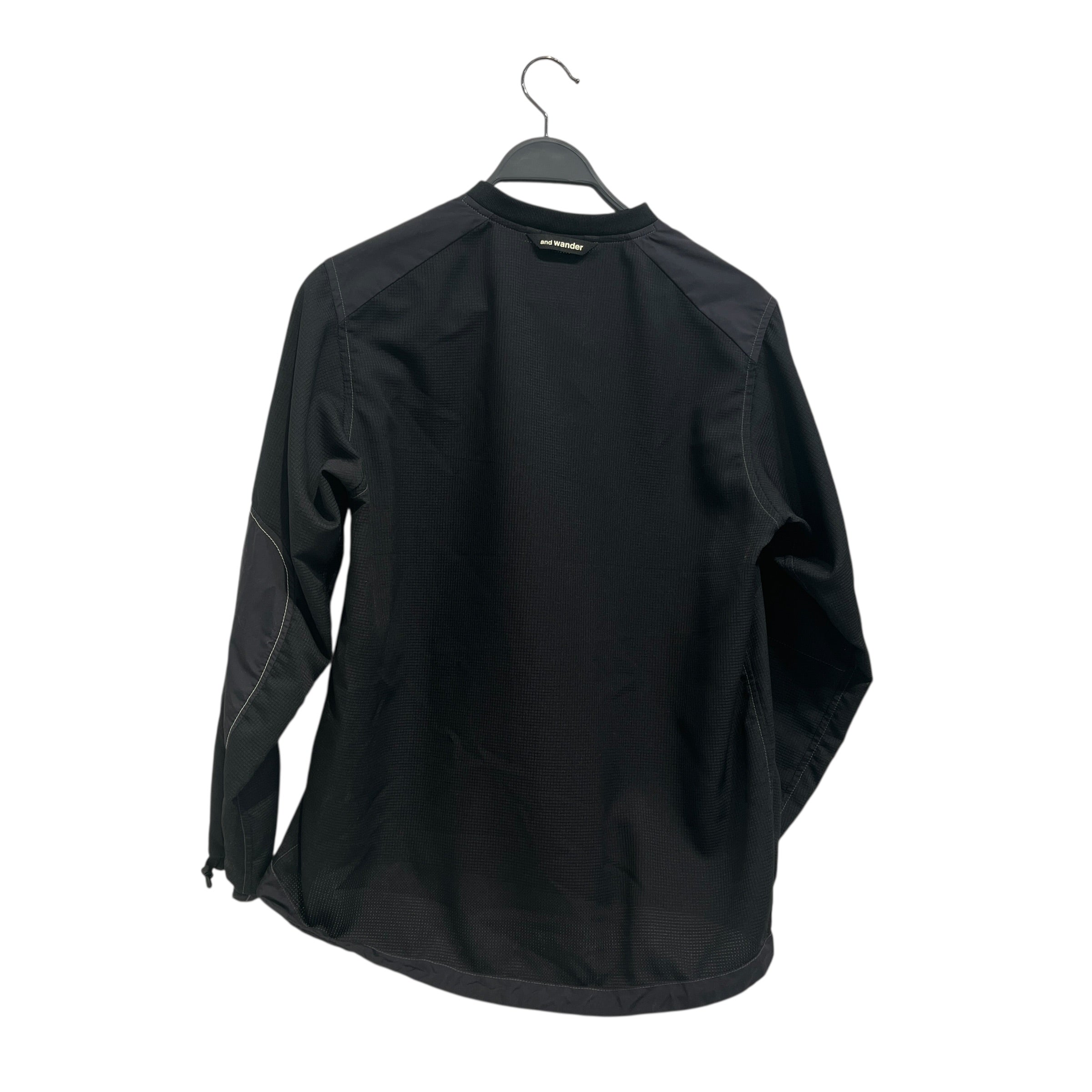 and wander/LS T-Shirt/2/Polyester/BLK/chest pocket view 2