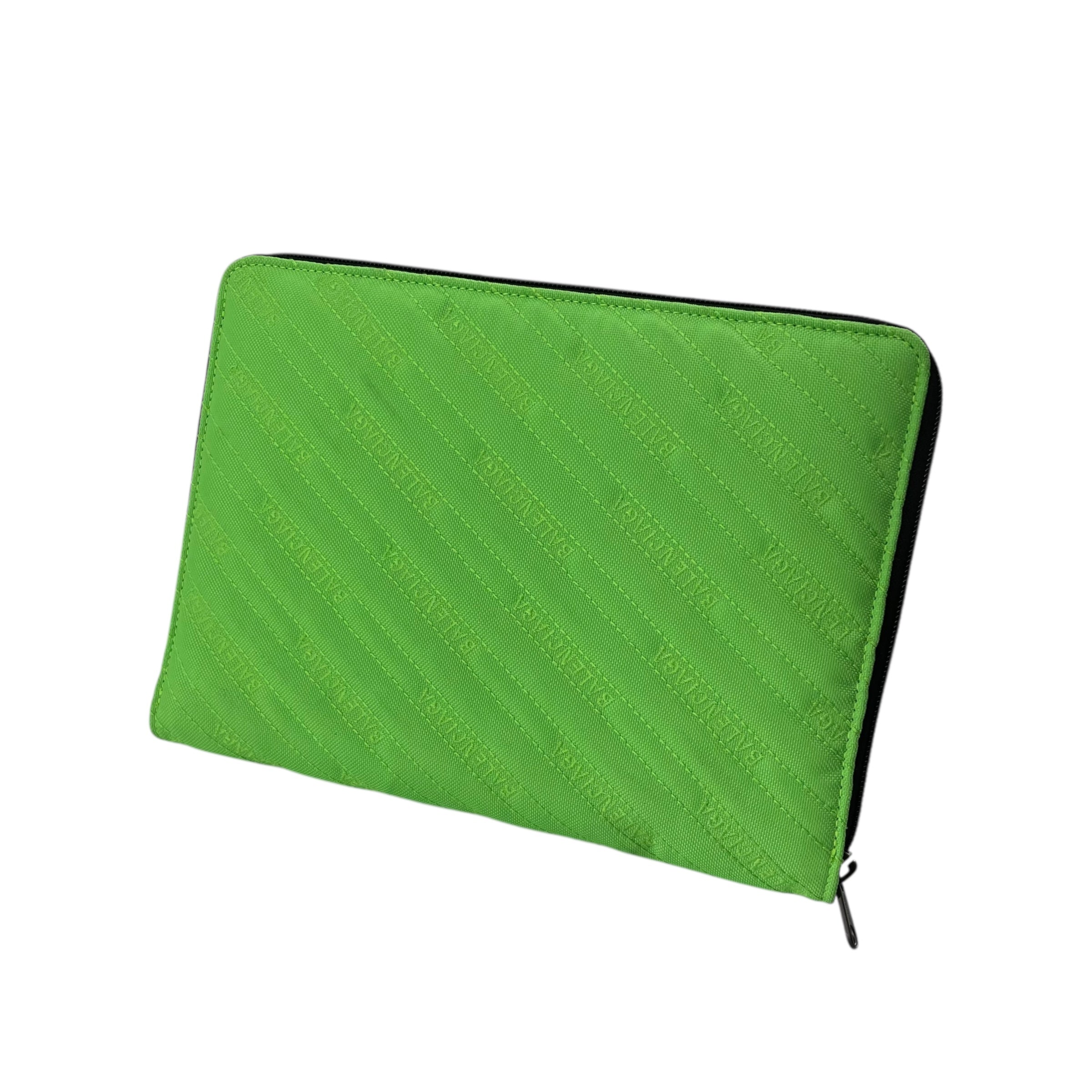 BALENCIAGA/Pouch/Monogram/Cotton/GRN/NEON ZIP view 2
