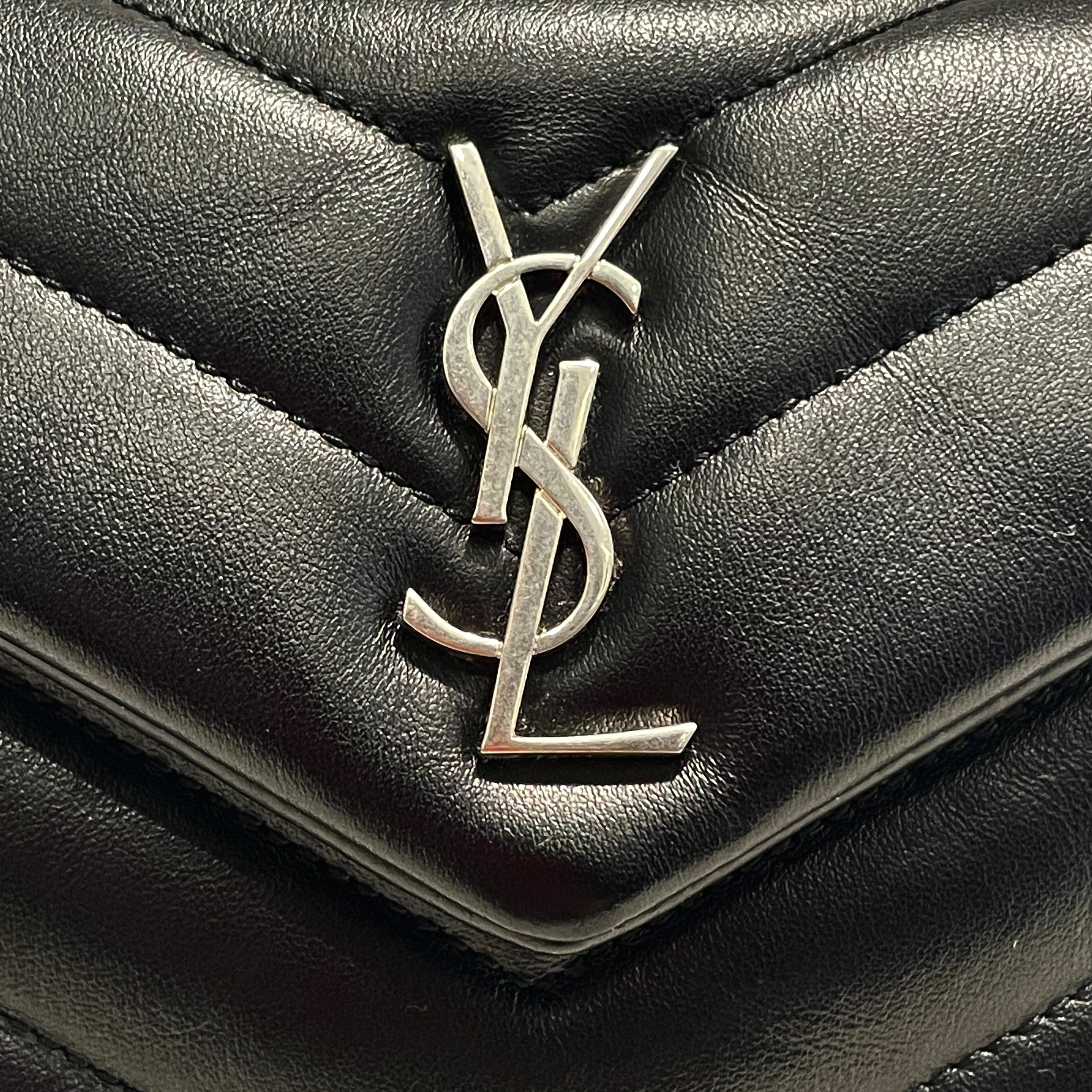 YVES SAINT LAURENT/Cross Body Bag/Leather/BLK/Loulou Chevron-Quilted Toy Bag view 5