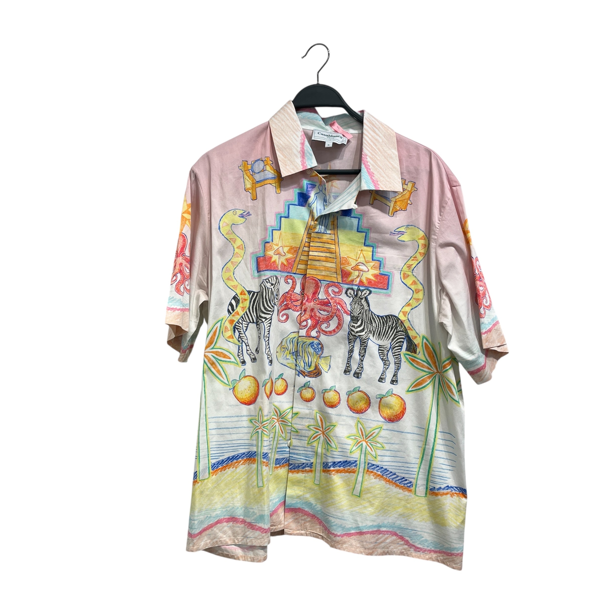 CASABLANCA/T-Shirt/XL/Cotton/MLT/All Over Print/ZEBRA OCTOPUS view 1
