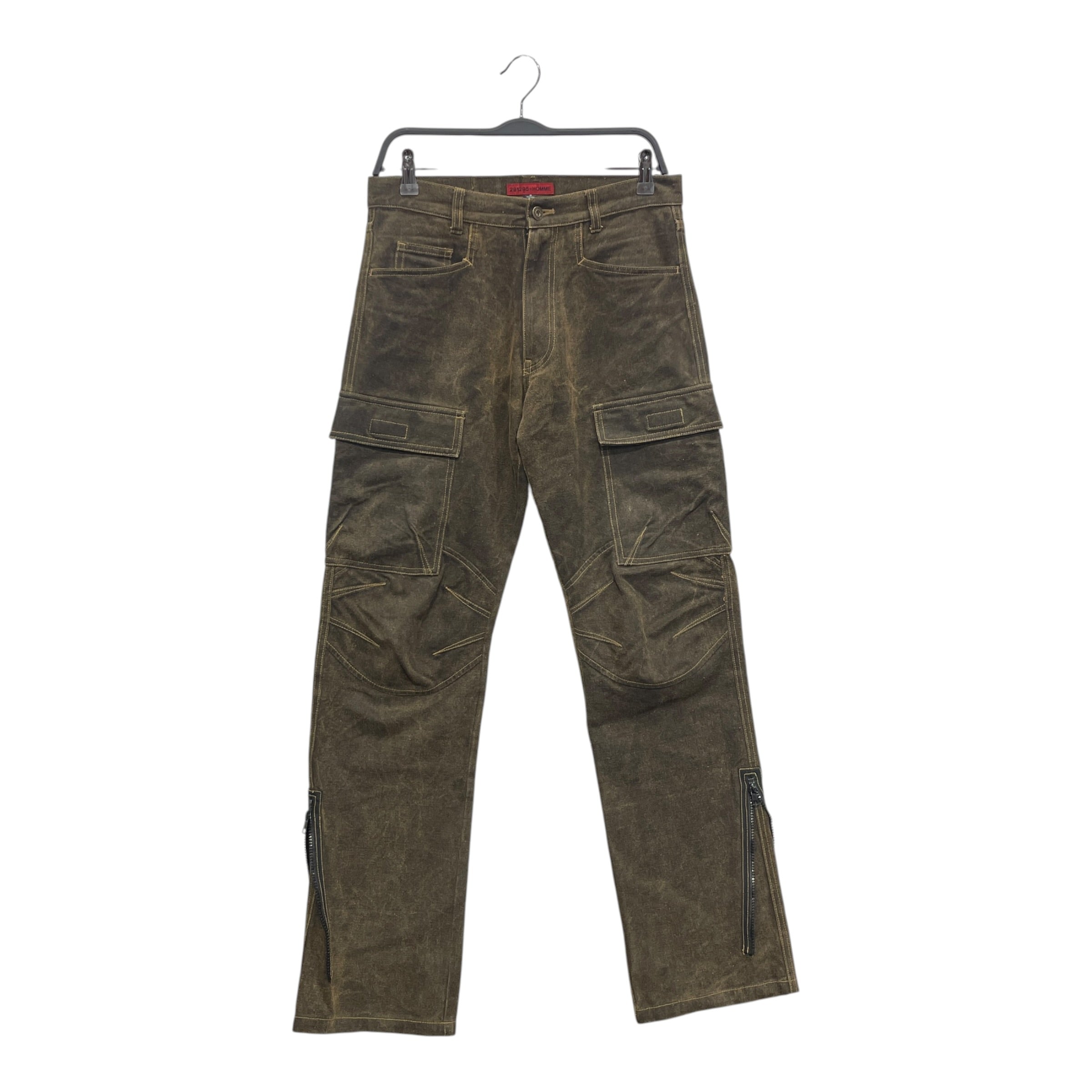 291295=HOMME/Straight Pants/2/Cotton/BRW/DOUBLE POCKET FRONT view 1