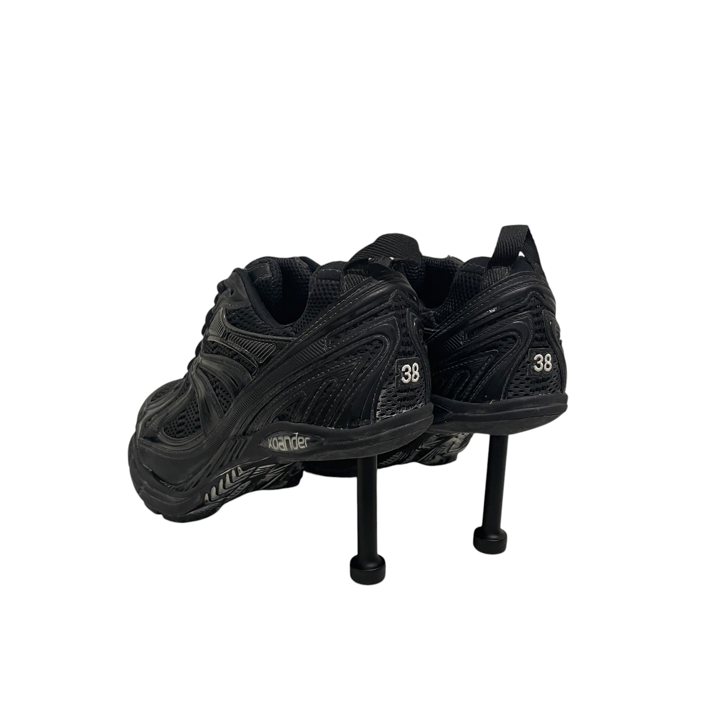 BALENCIAGA/Heels/US 7/BLK/mesh accents wedge pander view 2