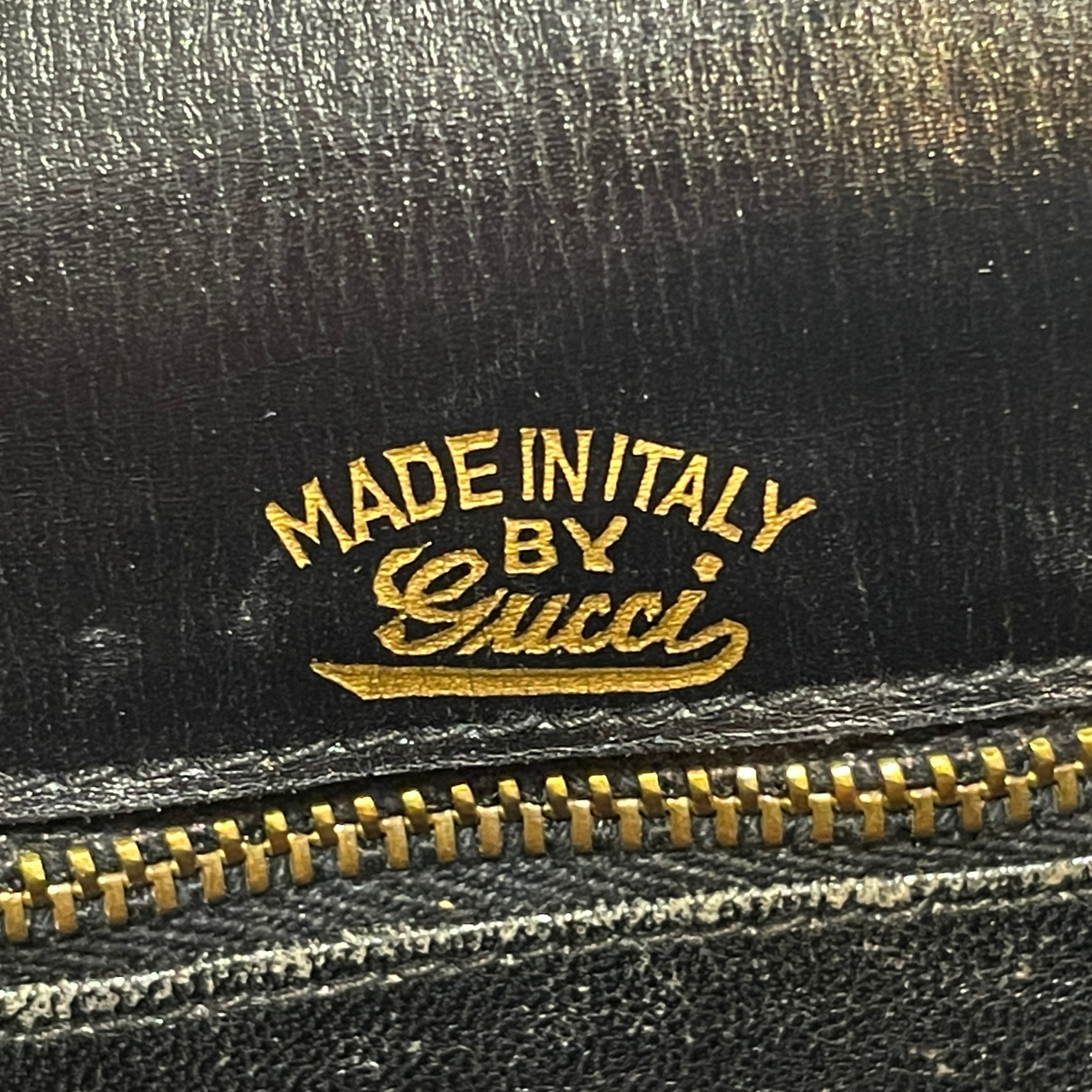 GUCCI/Bag/Leather/BLK/70s Cross body view 5