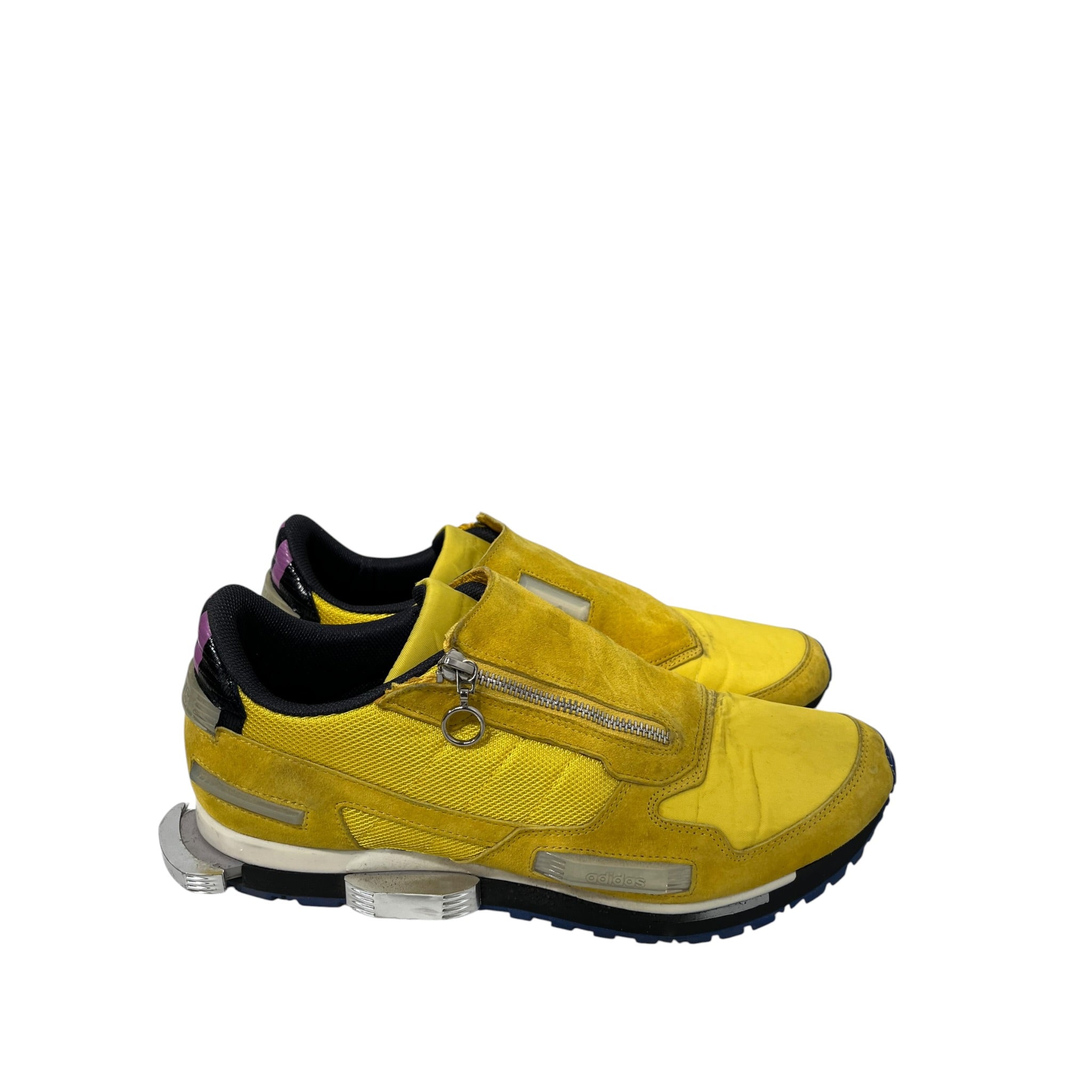 RAF SIMONS/adidas/Low-Sneakers/US 11.5/Suede/YEL/side zip metal rising star view 6
