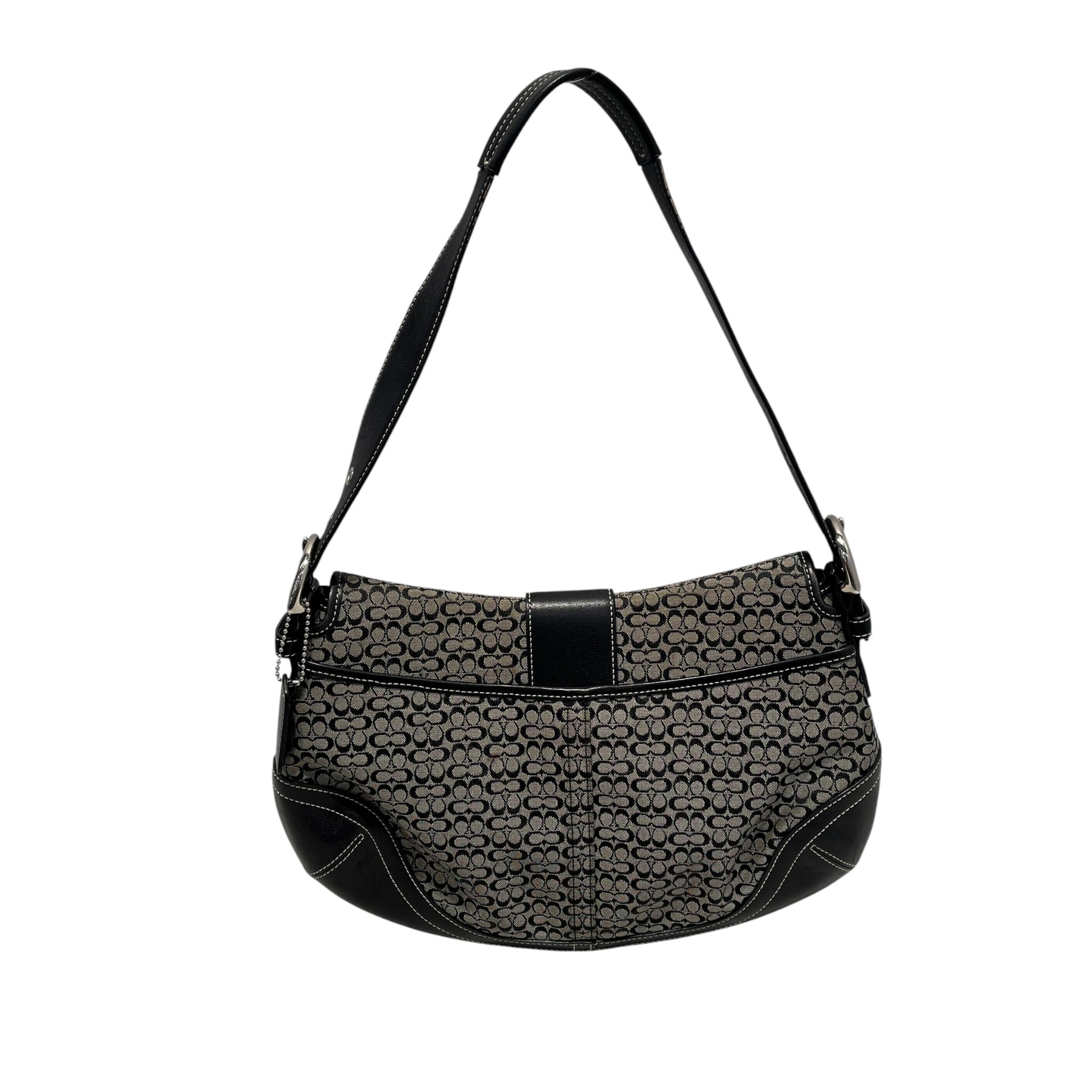 COACH/Vintage/Hand Bag/Monogram/Leather/BLK/6808 Soho Signature Flap 2004 view 2