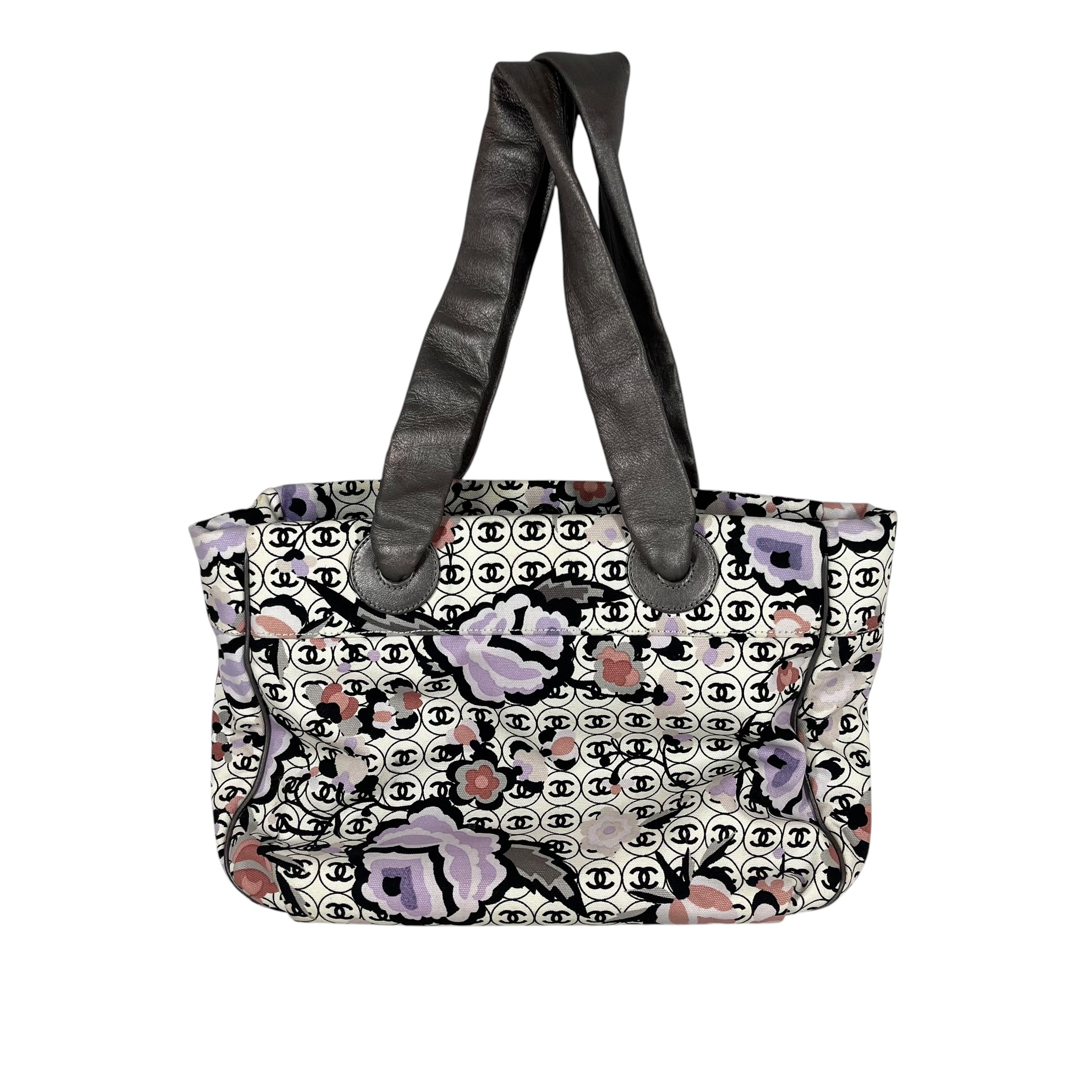 CHANEL/Tote Bag/Floral Pattern/Cotton/PNK/caneilla tote view 2