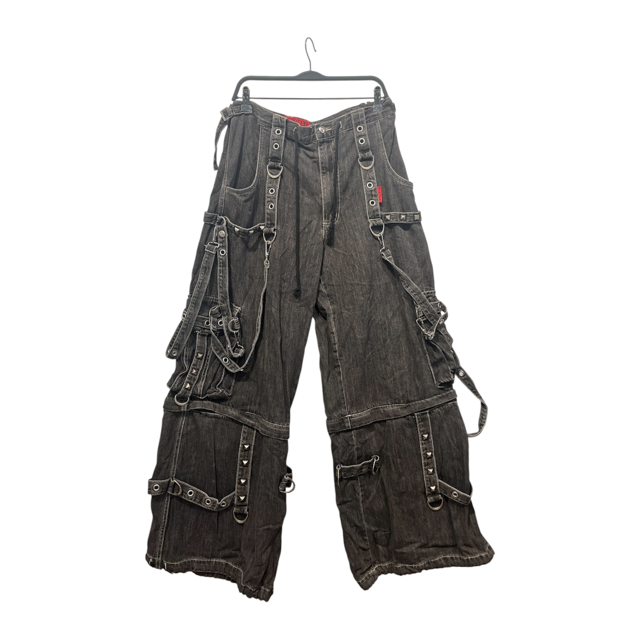 TRIPP NYC/Pants/L/Denim/GRY/studded/zip off shorts view 1