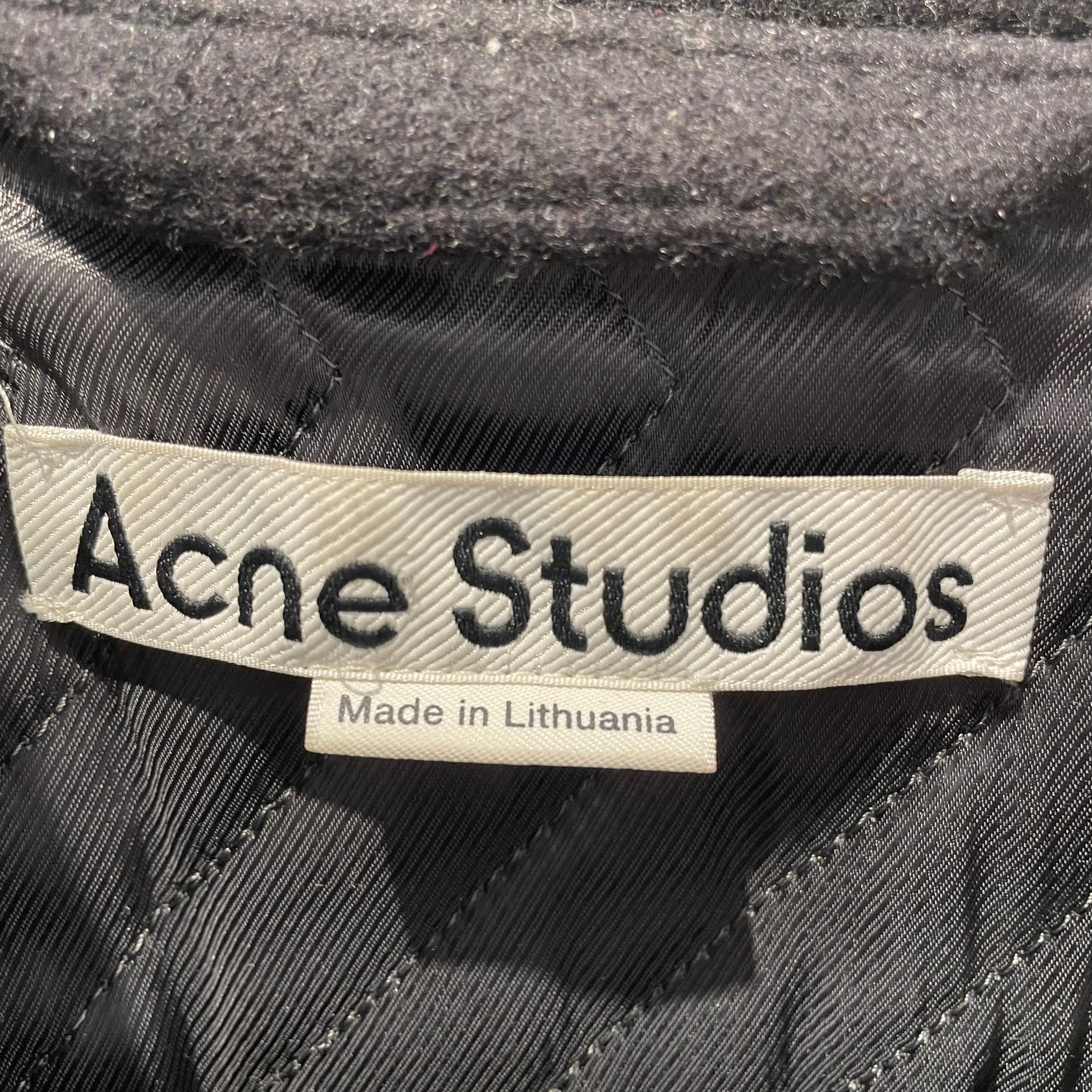 Acne Studios/Jacket/48/BLK/leather sleeve view 3