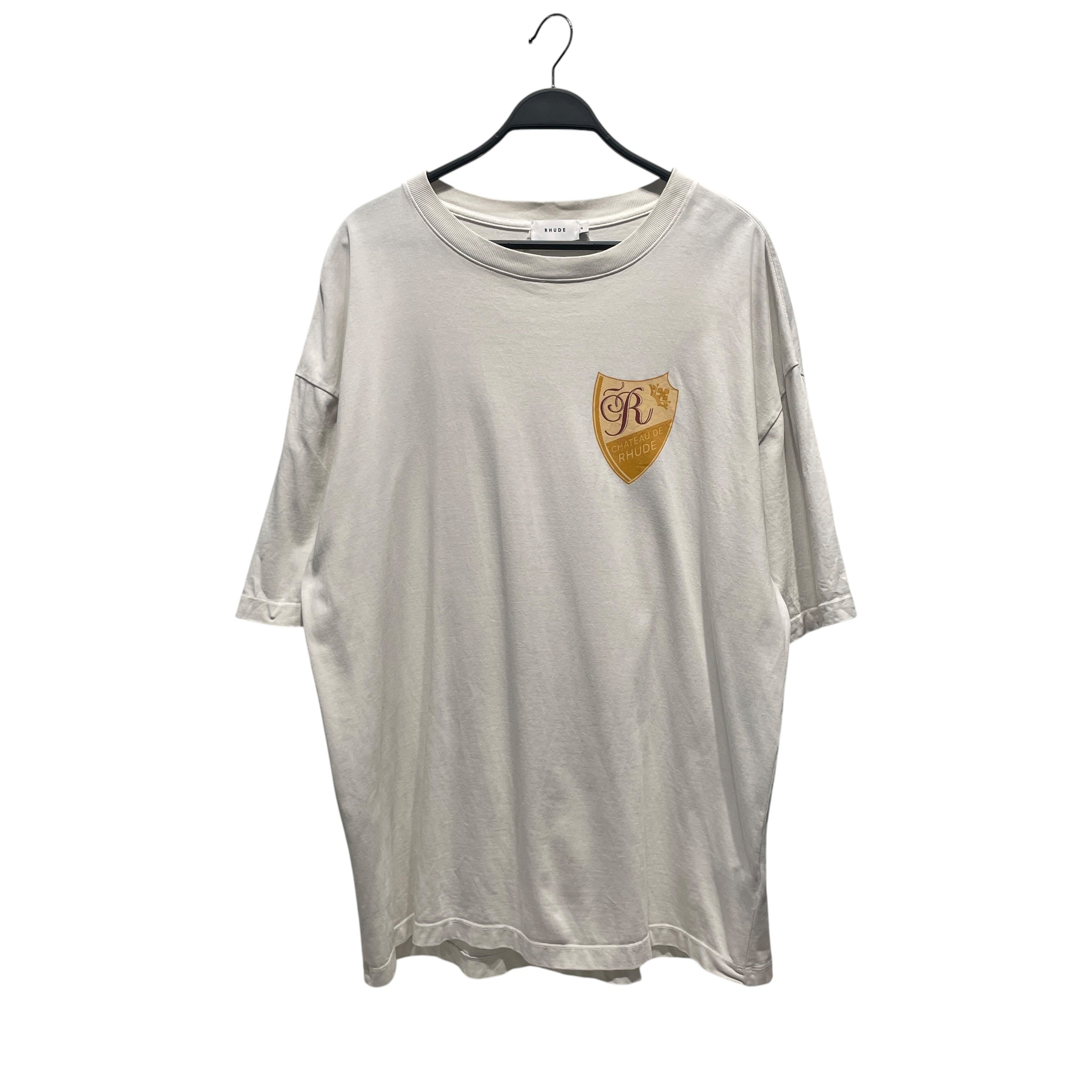 RHUDE/T-Shirt/XL/Cotton/WHT/CHATEAU DE RHUDE view 1