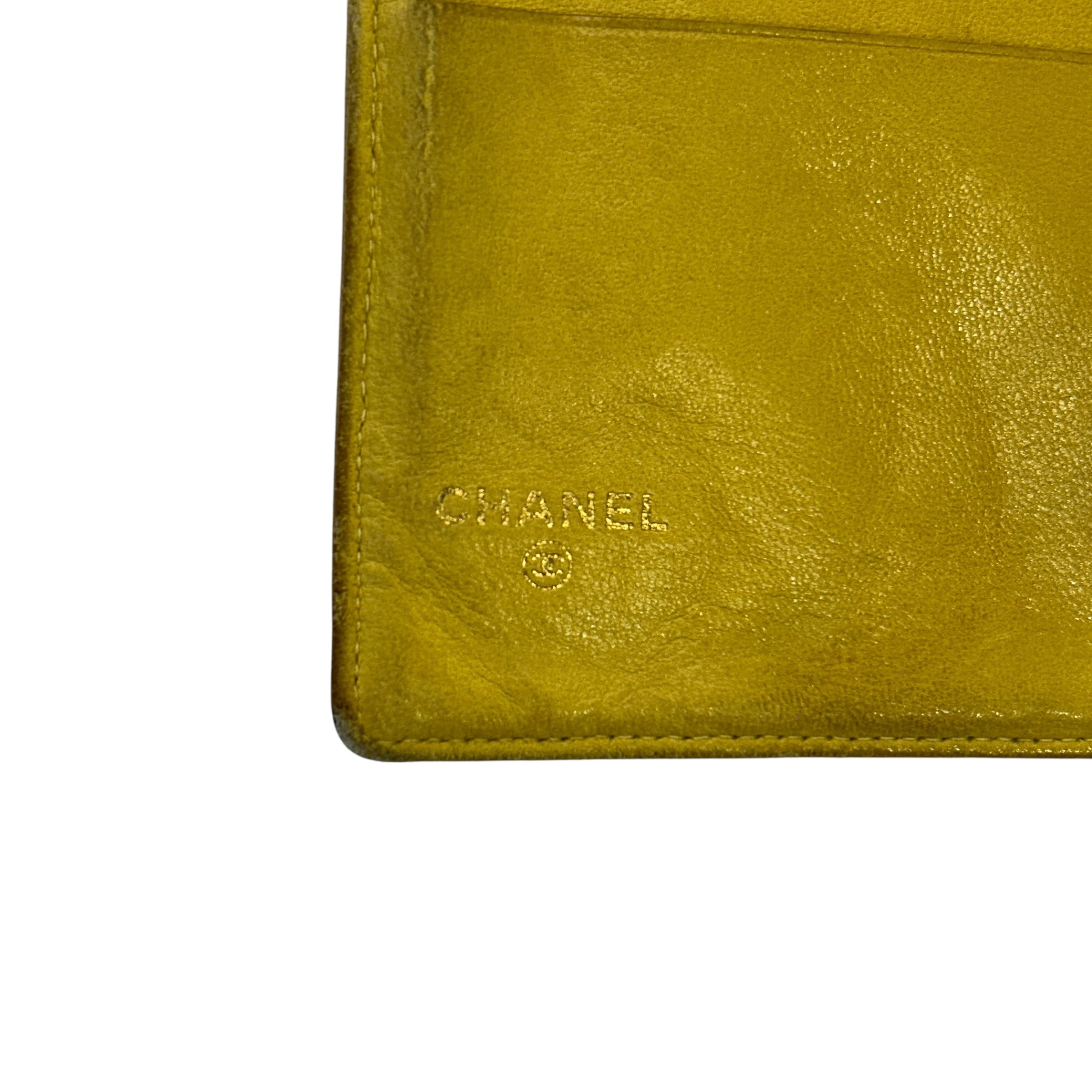 CHANEL/Trifold Wallet/Leather/YEL/ view 5