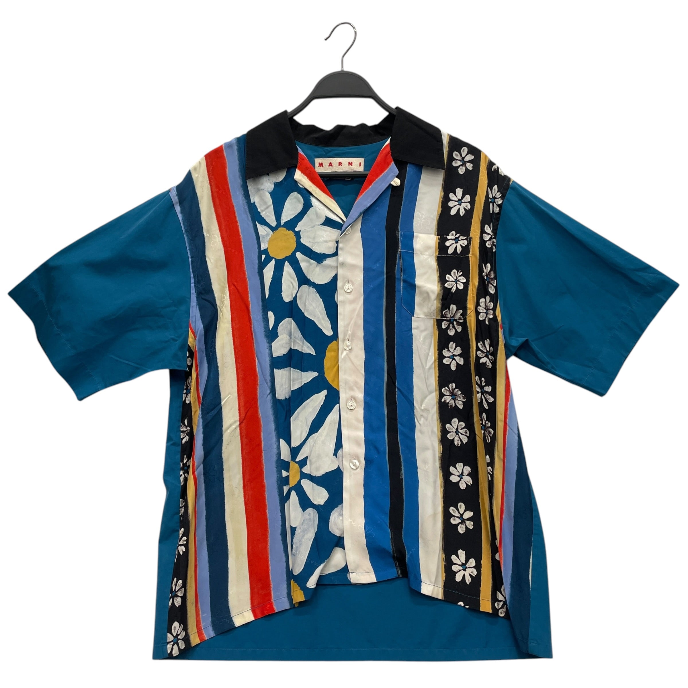 MARNI/SS Shirt/48/Cotton/MLT/STRIPE FLORAL view 1