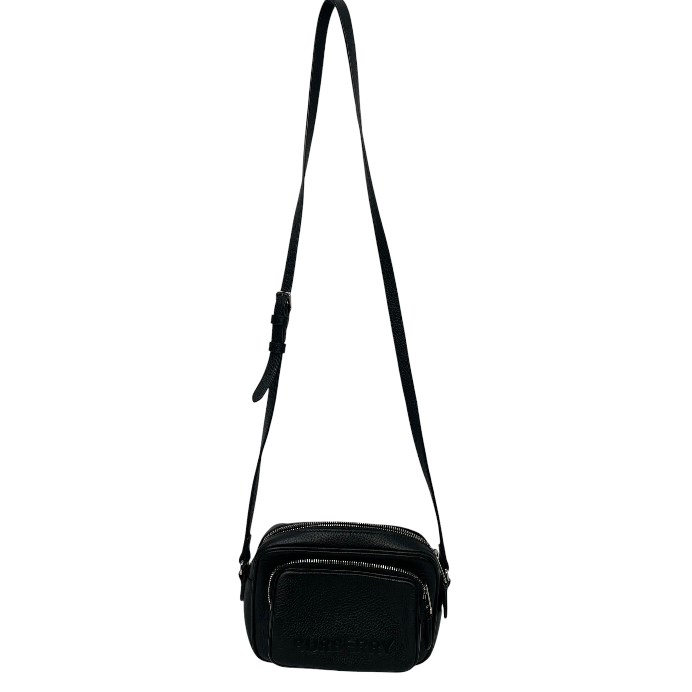 BURBERRY/Cross Body Bag/Leather/BLK/3d pocket camera bag view 1