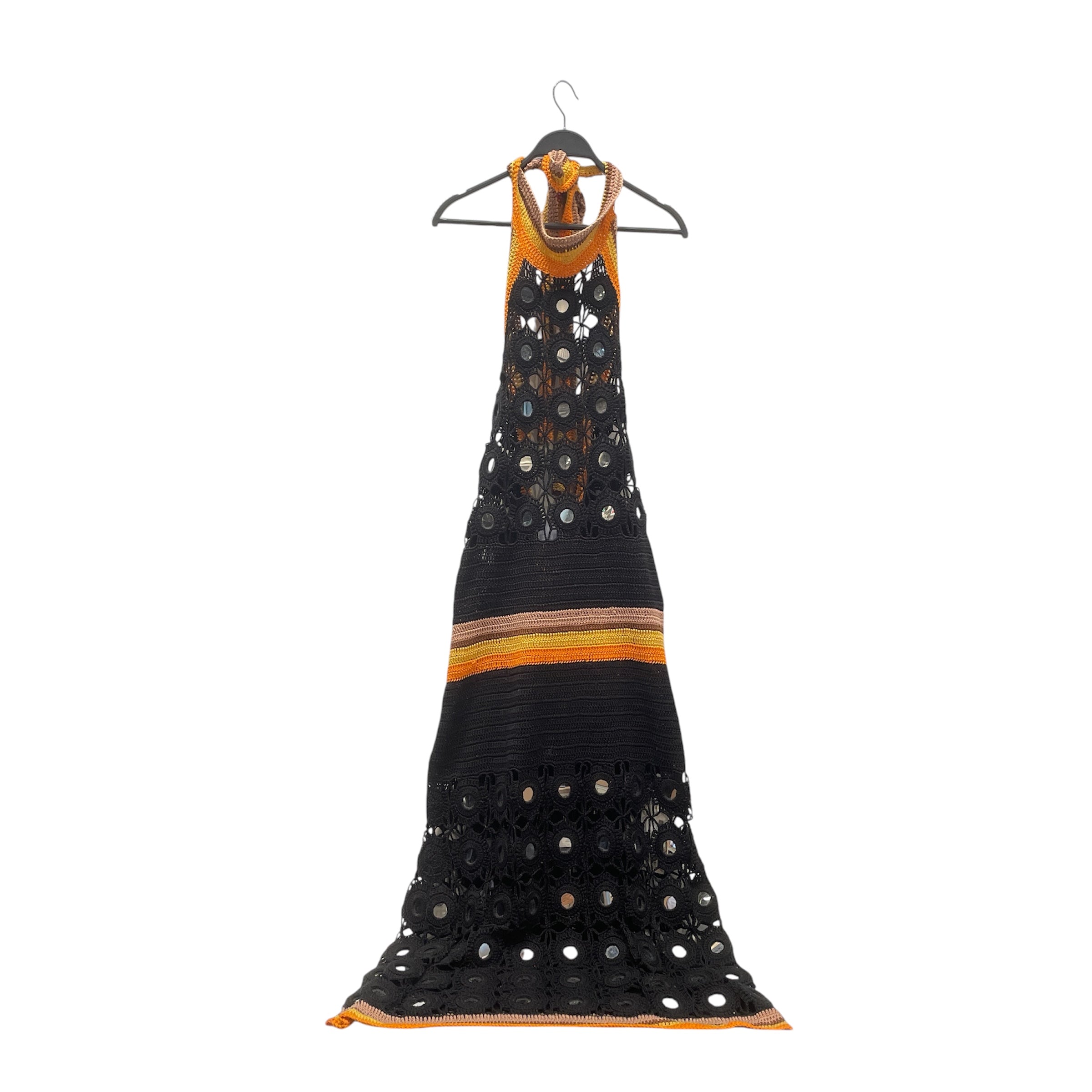 WALES BONNER/Dress/All Over Print/Cotton/BLK/MIRROR view 1