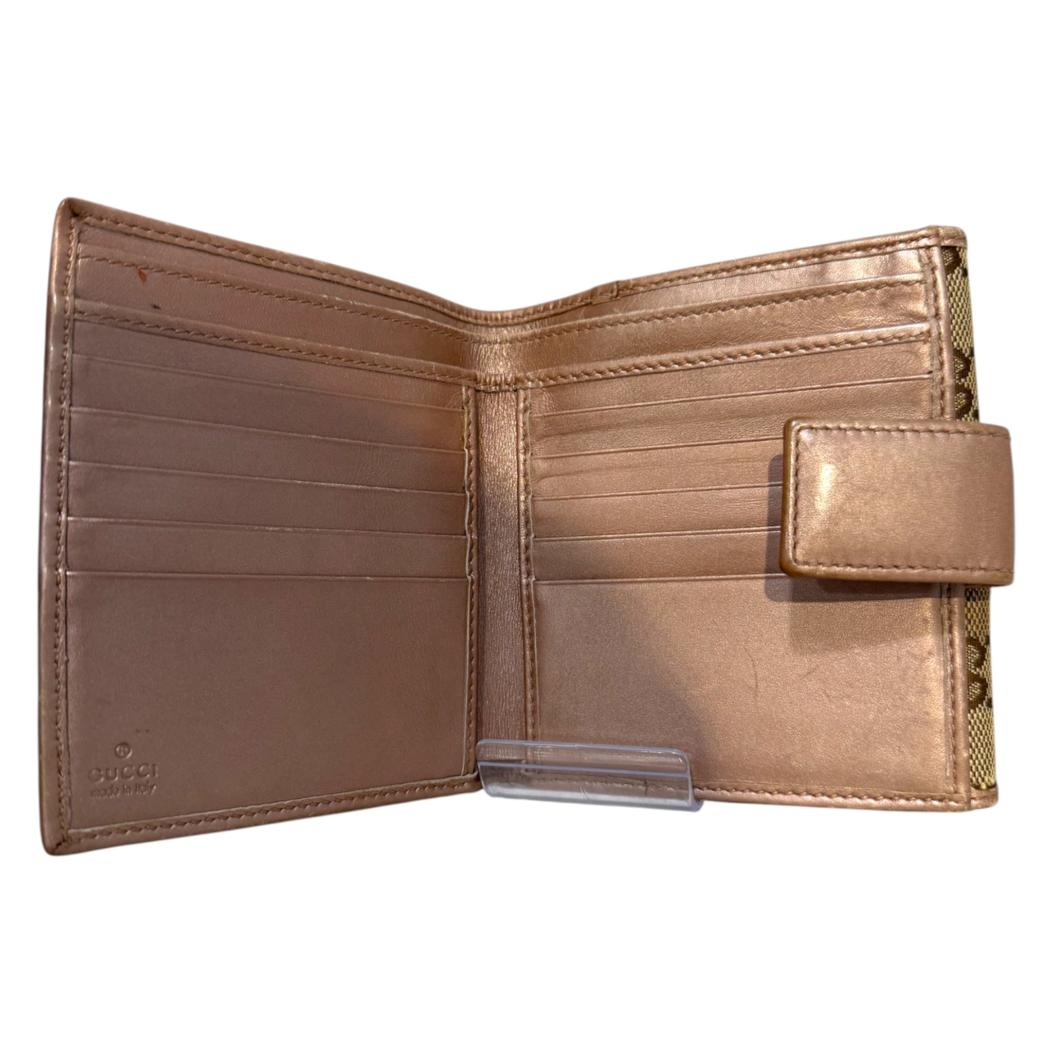 GUCCI/Wallet/Monogram/Cotton/BRW/GG Lovely Heart Compact Wallet view 4